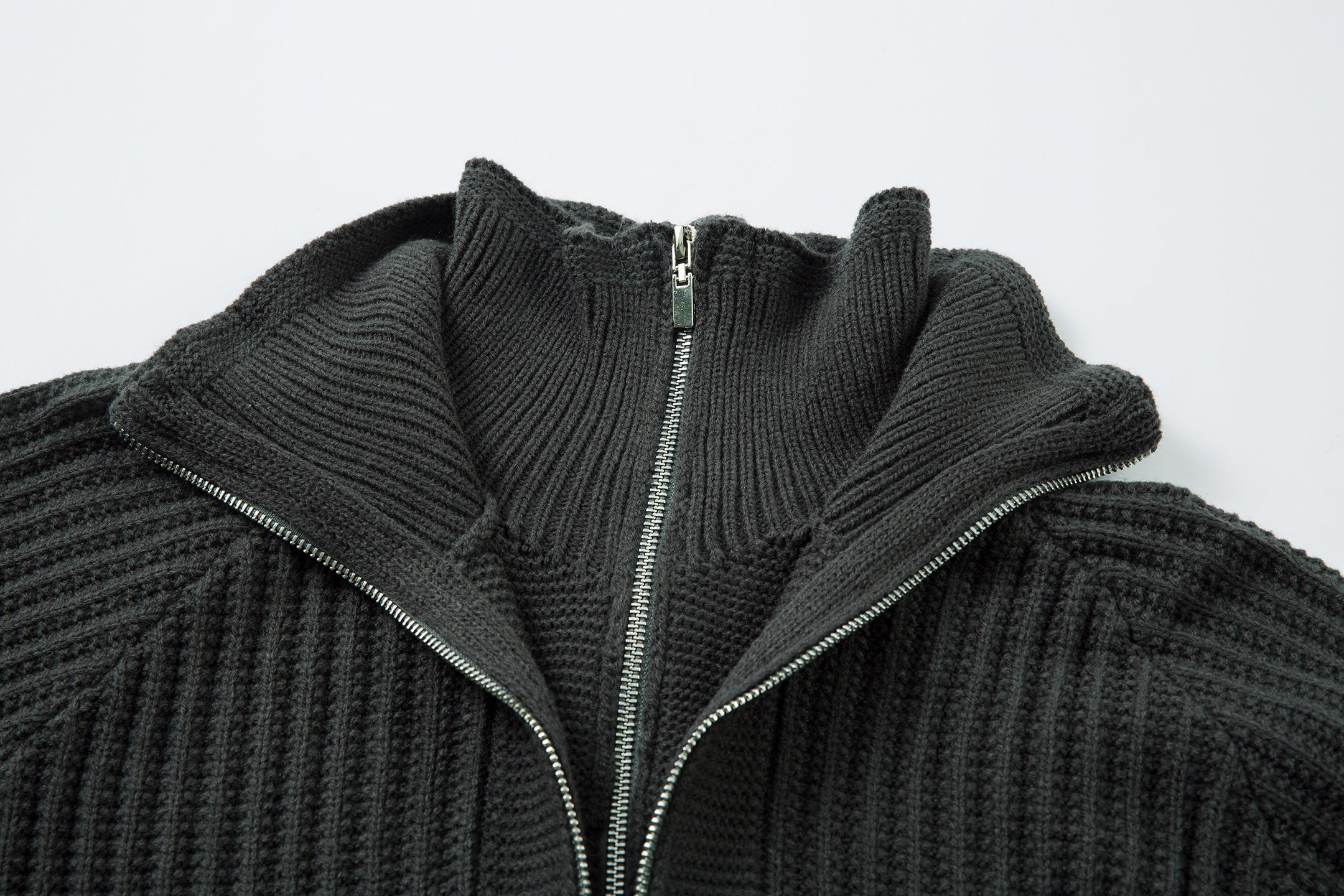 Men's Ribbed Half-Zip Knit Sweater | Clean Streetwear Style