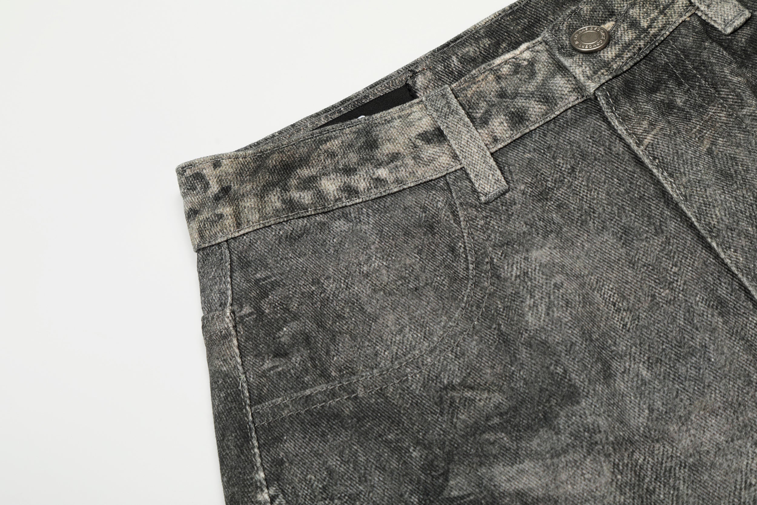 Omirad Washed Curved Barrel-Leg Denim Pants | SEAKOFF