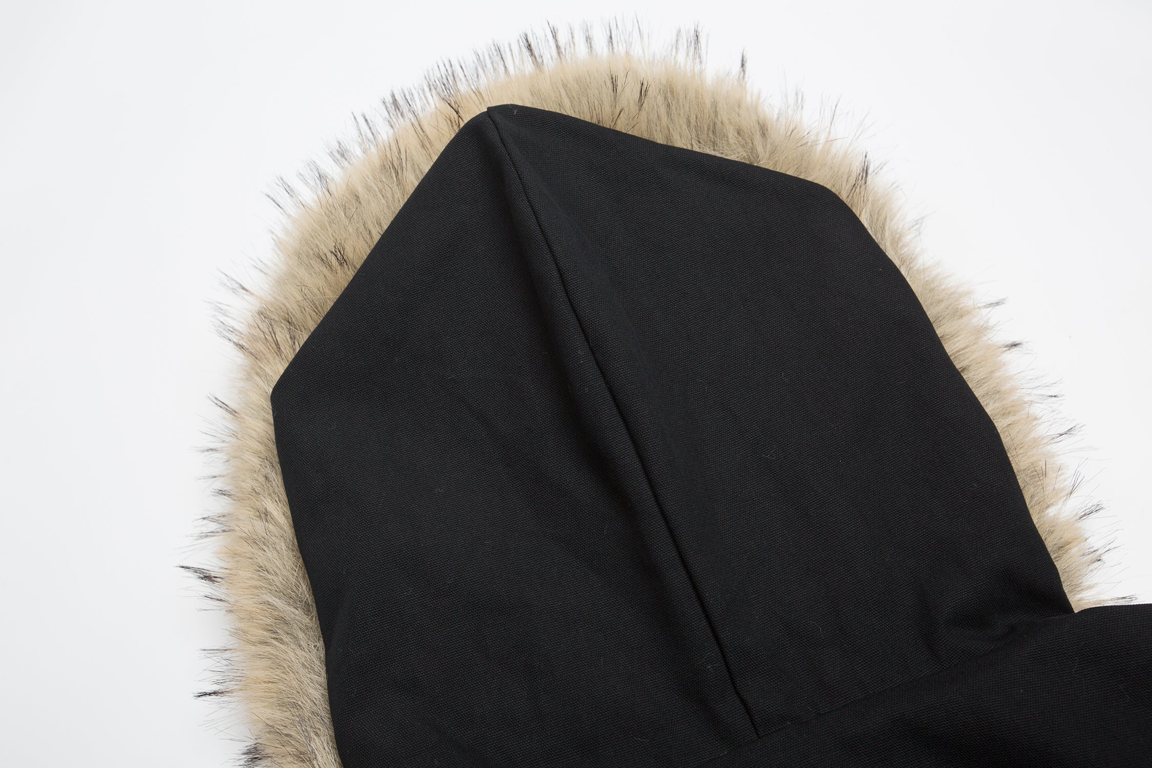 Faux-Fur Hooded Oversized Bomber Jacket | 100% Cotton