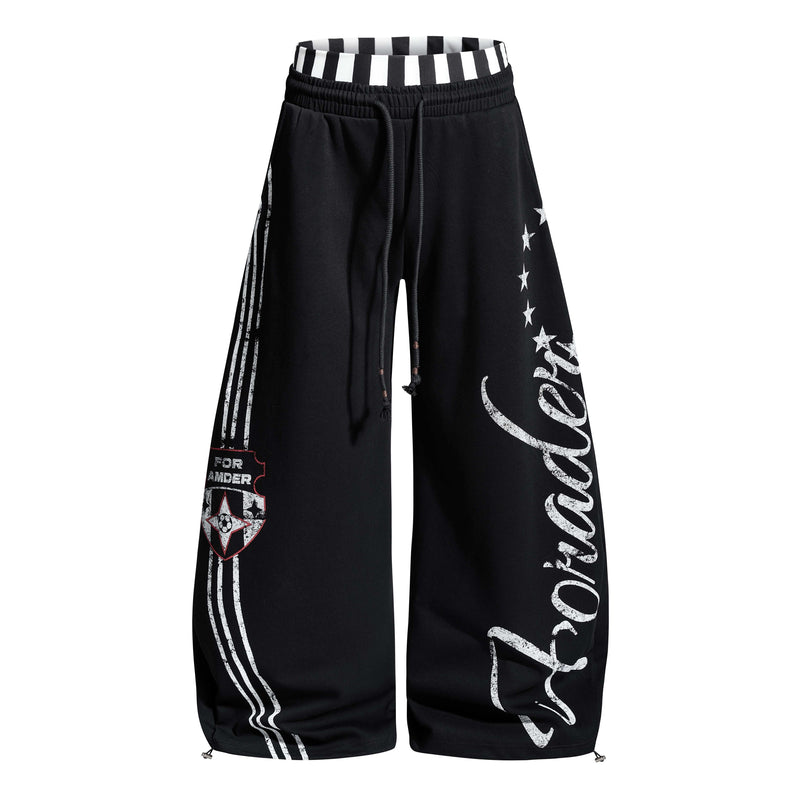 Omirad American Varsity Wide-Leg Sweatpants | Streetwear