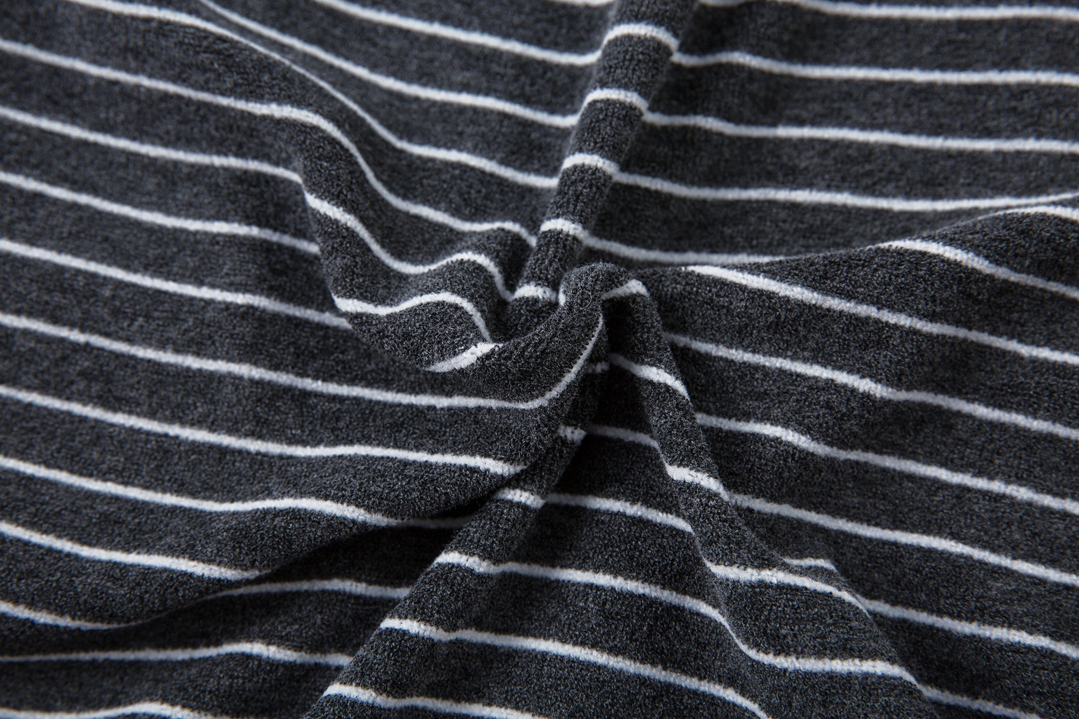 Striped Knit Barrel-Leg Lounge Pants with Drawstring Hem