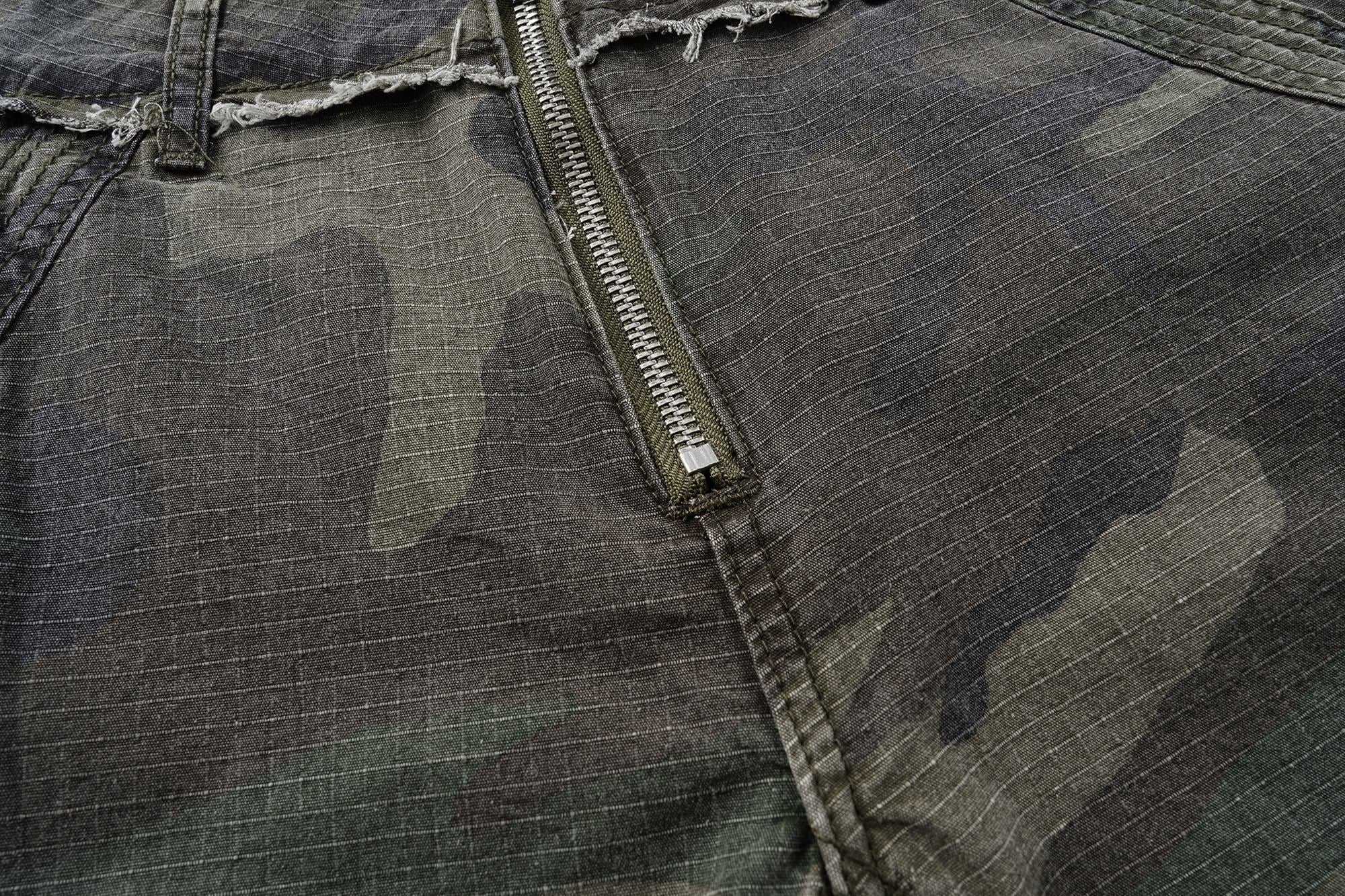 Camouflage Cargo Shorts | Oversized Wide-Leg Streetwear