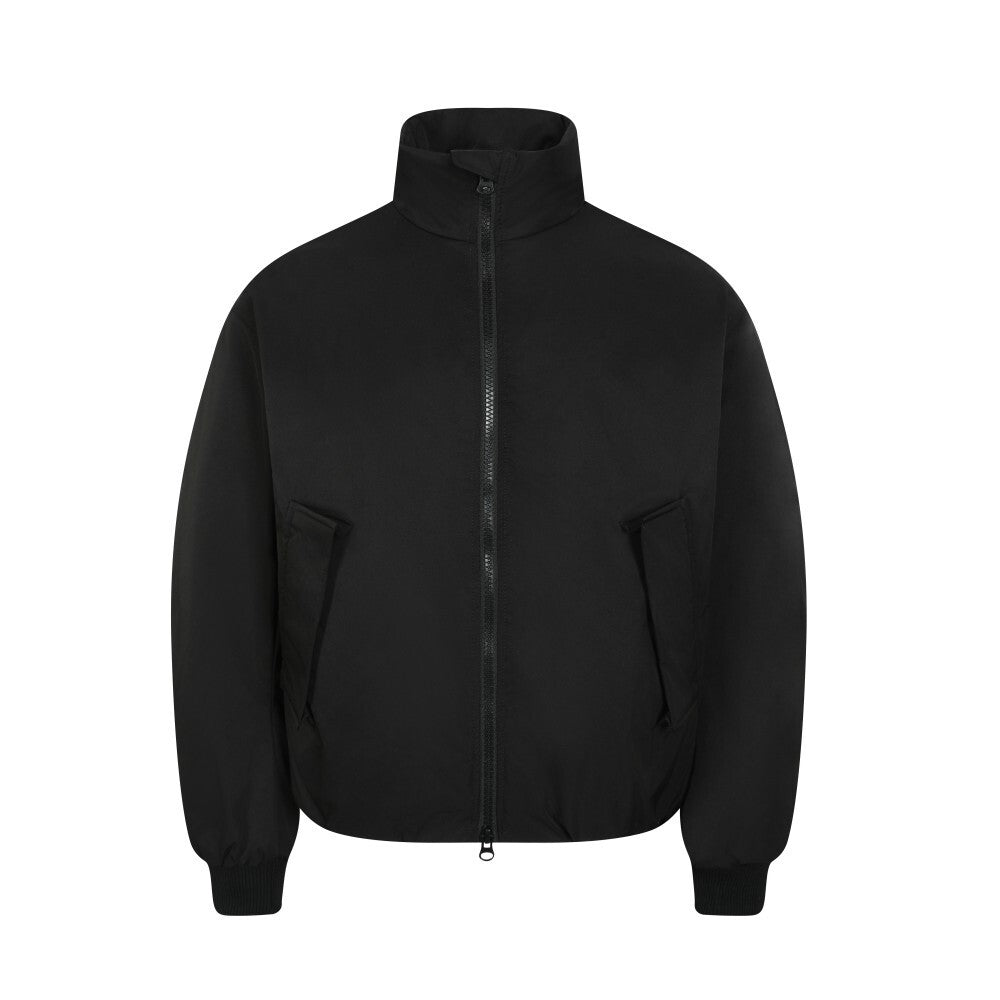 High-Neck Minimal Bomber Jacket | Clean Streetwear Essential