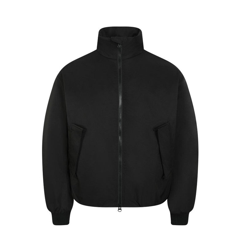 High-Neck Minimal Bomber Jacket | Clean Streetwear Essential