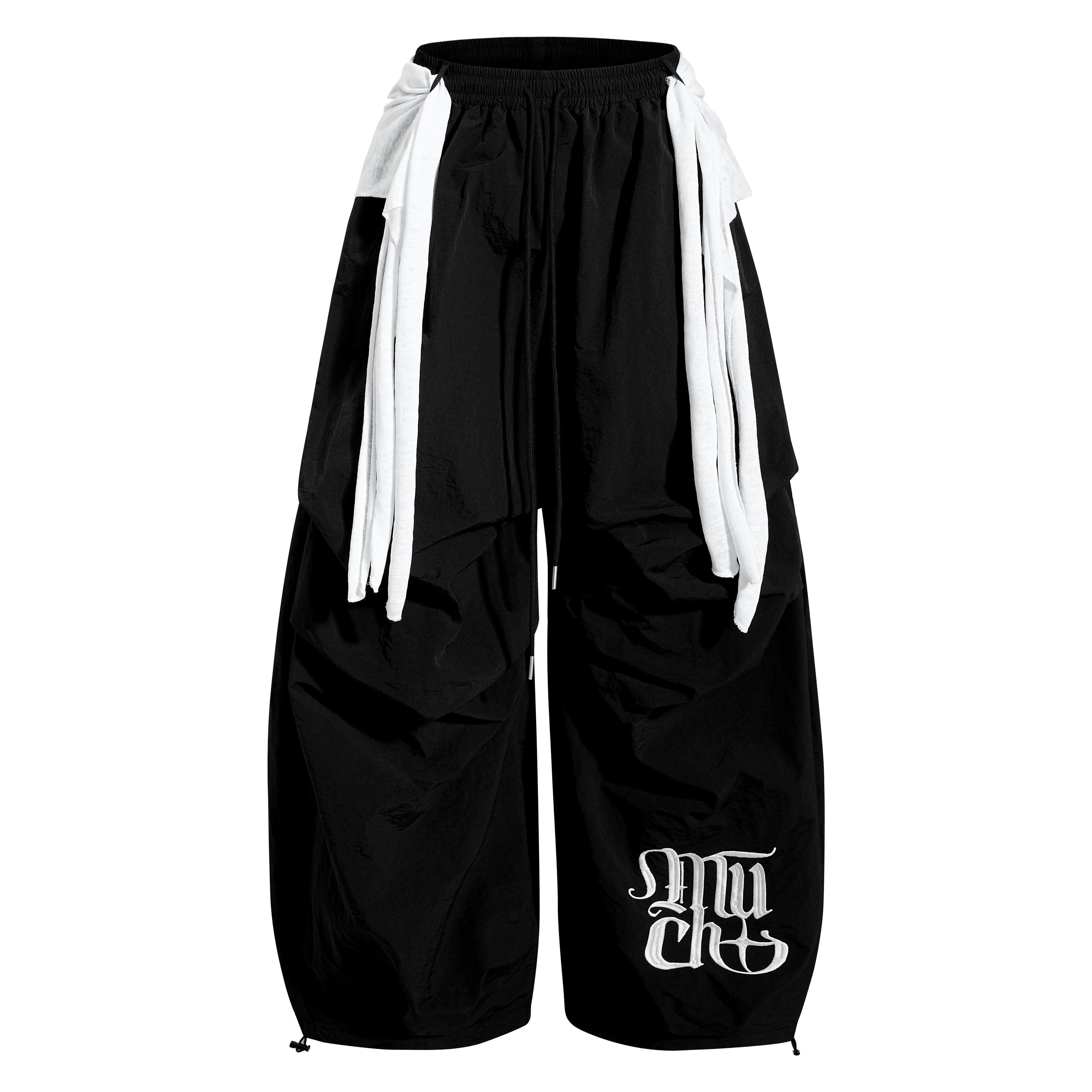 Omirad Layered Utility Wide-Leg Pants | Streetwear Nylon