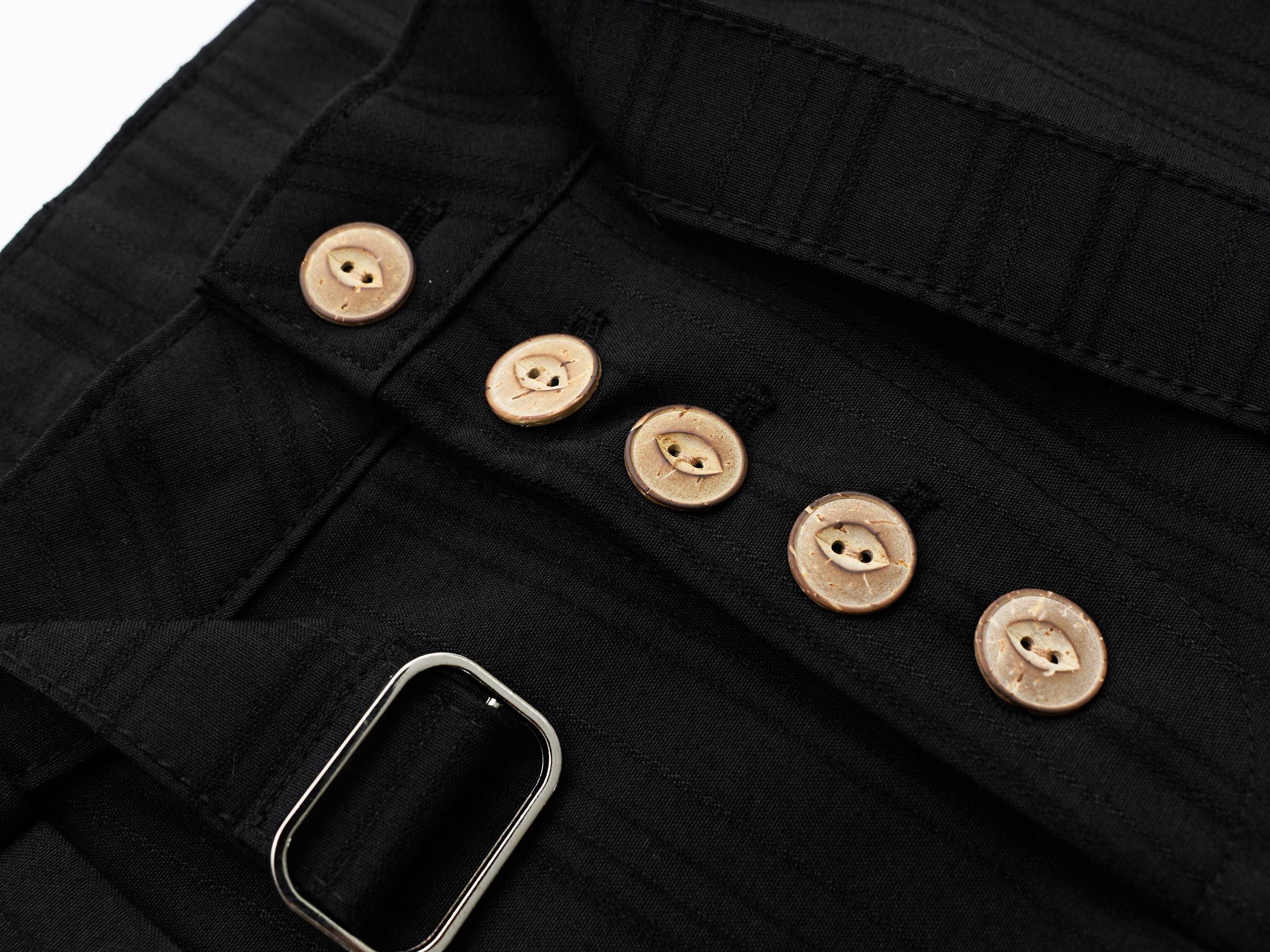Deconstructed Pinstripe Wide-Leg Trousers | Vintage Tailored