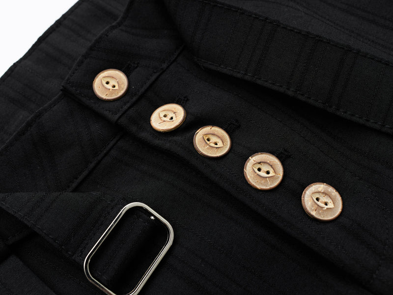 Deconstructed Pinstripe Wide-Leg Trousers | Vintage Tailored