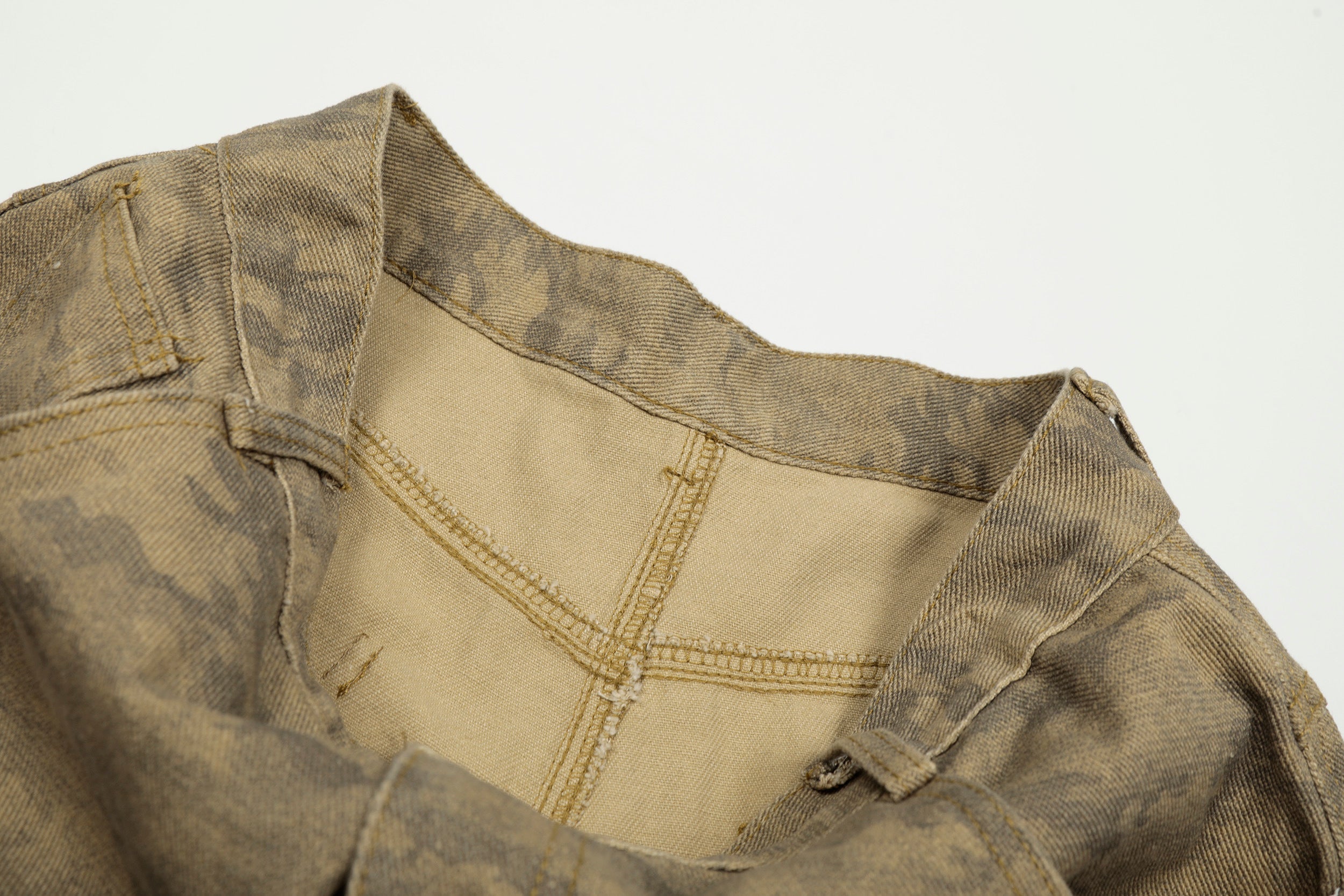 Omirad Desert Camo Wide-Leg Cargo Jeans | Streetwear Utility