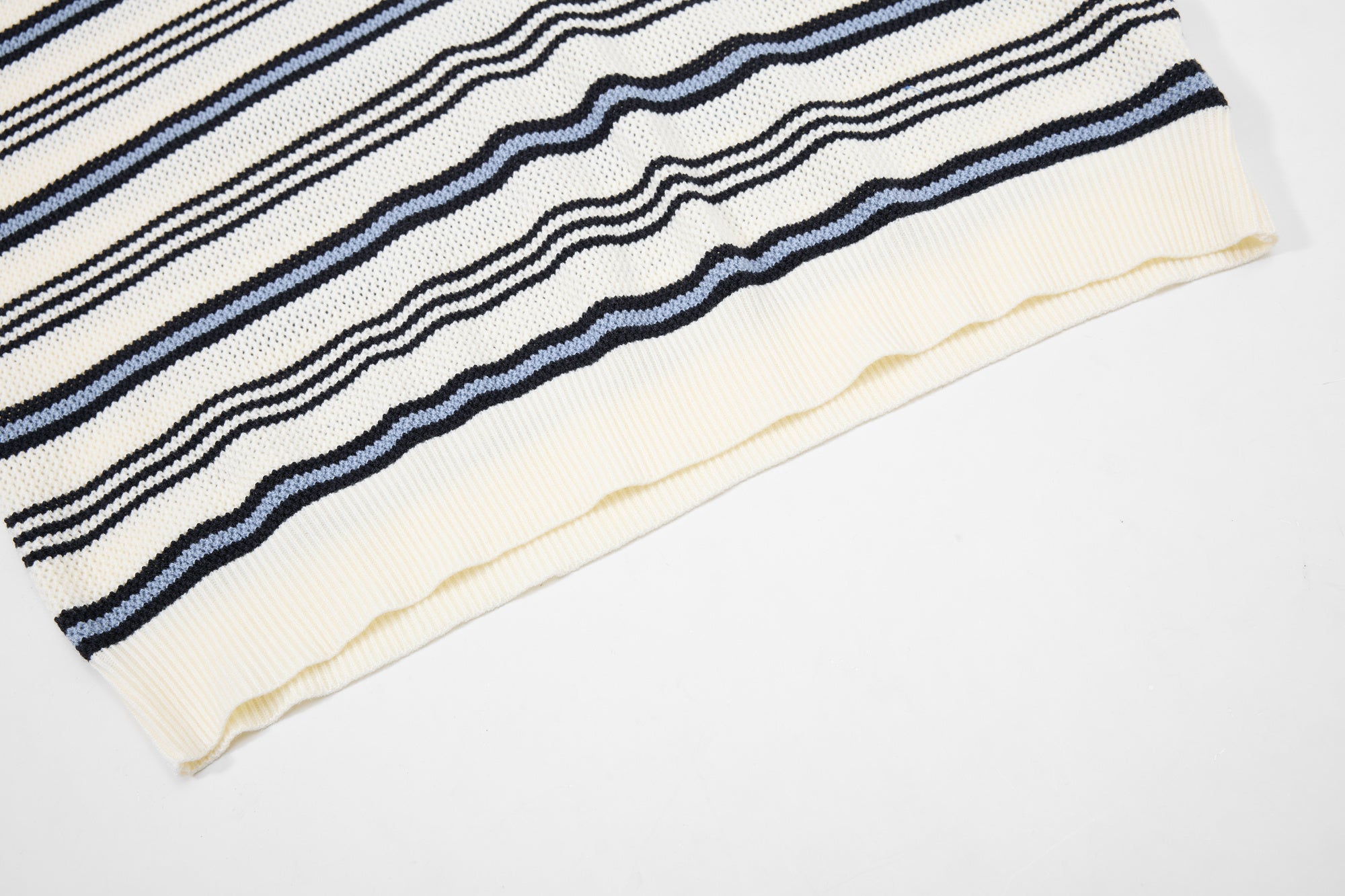 Omirad Retro Stripe Knit Polo | Vintage Collegiate Cotton Polo