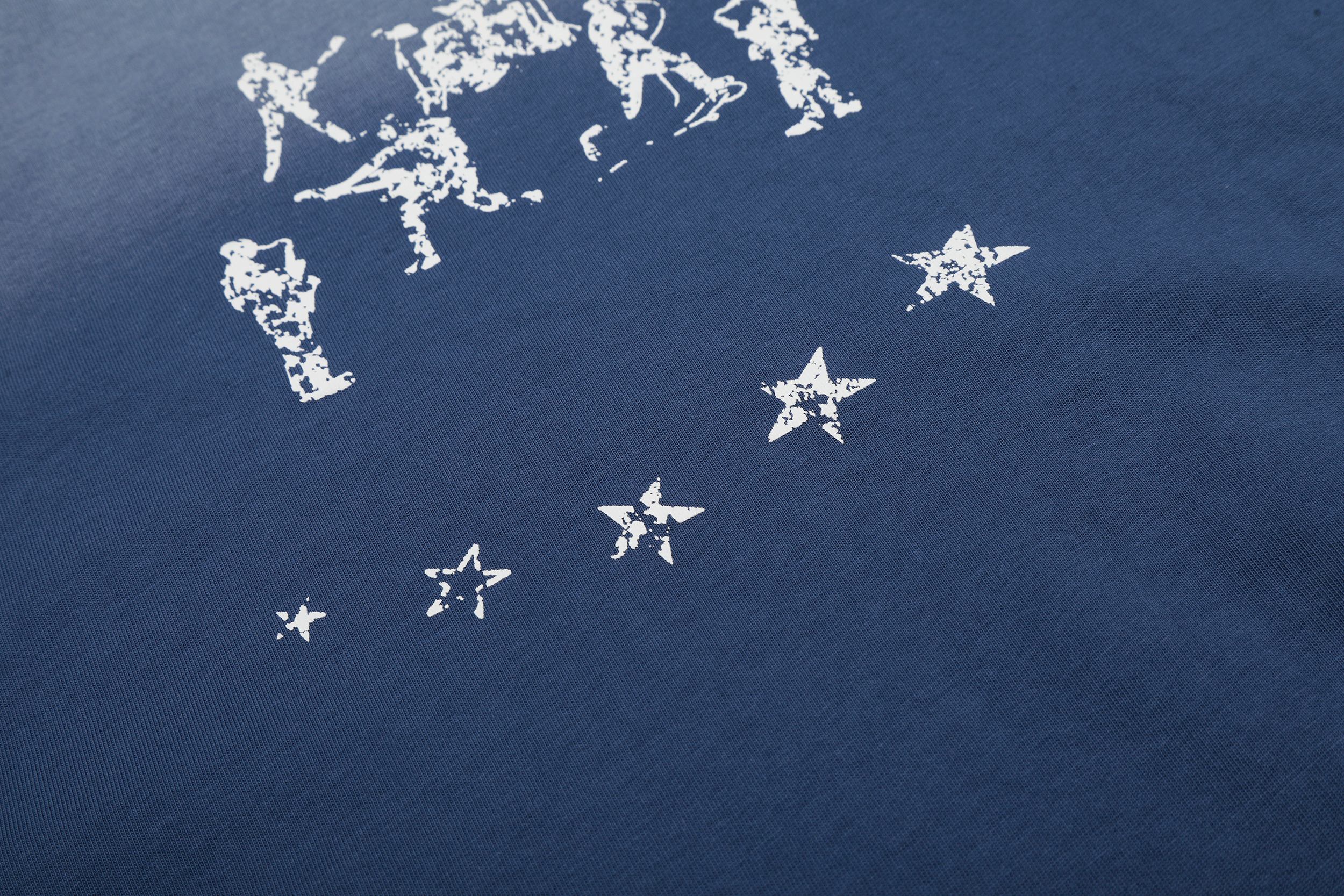 Omirad Star Fade Back Graphic Tee | Gradient Washed Cotton