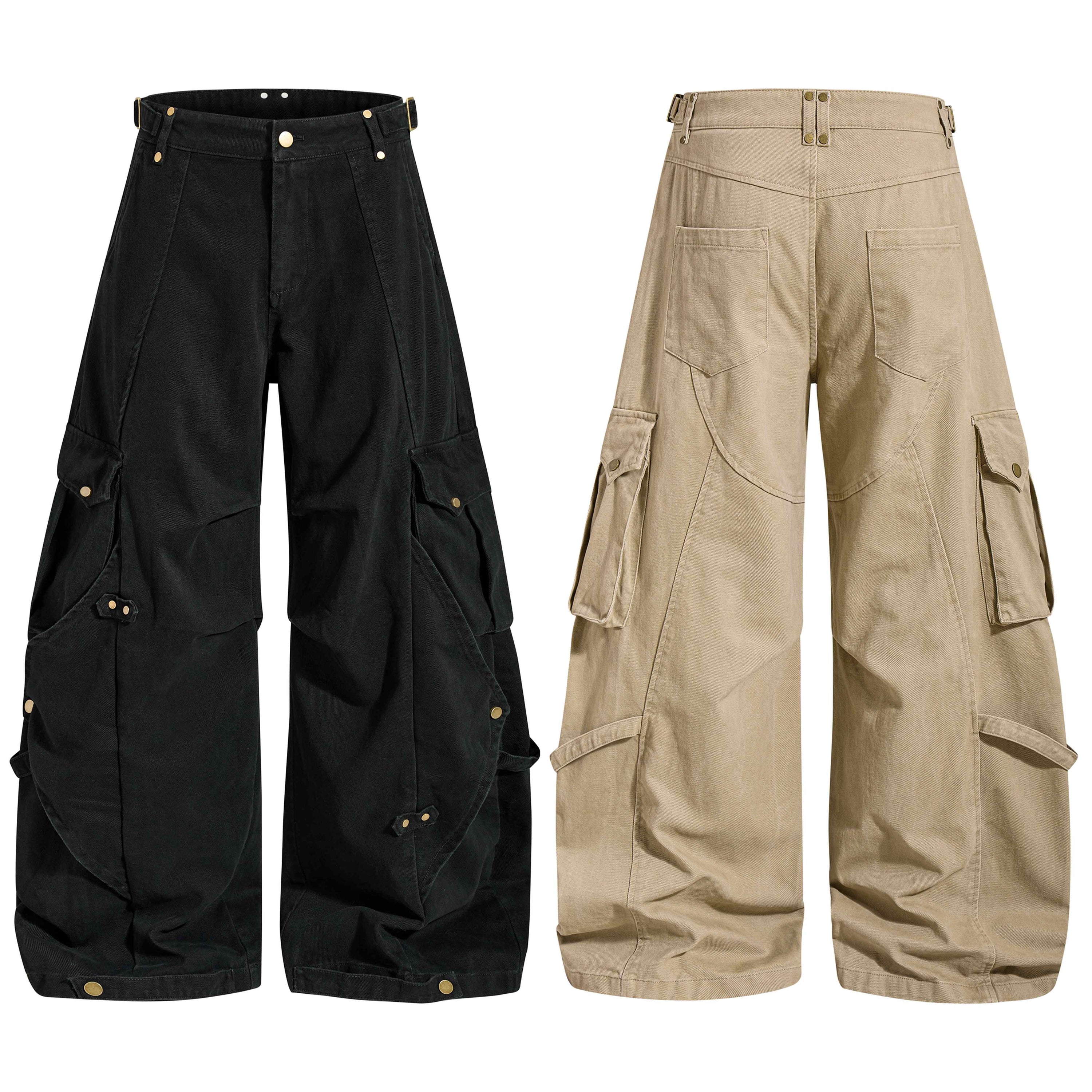Modular Balloon Cargo Pants | Wide-Leg Tactical Streetwear