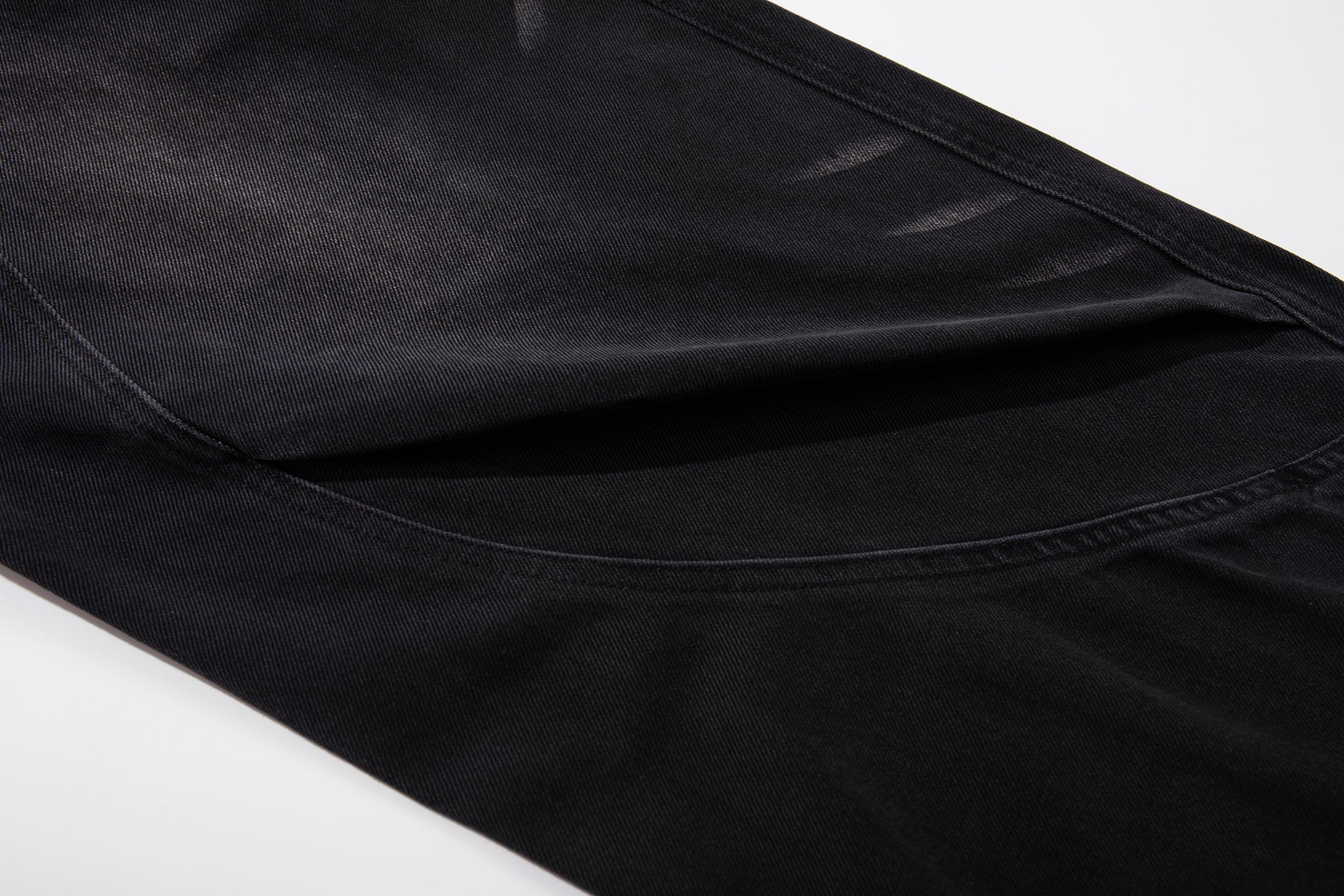 Omirad Strap-Detail Washed Wide-Leg Jeans | Dark Denim