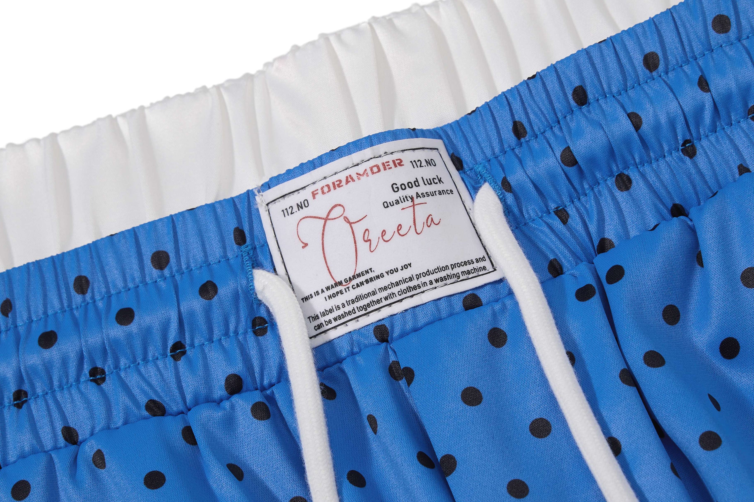 Polka Dot Wide-Leg Track Pants with Side Stripes | SEAKOFF