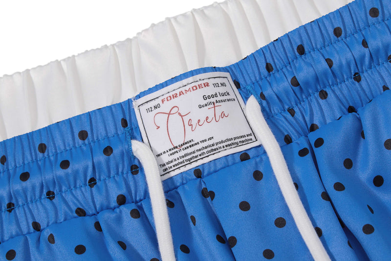 Polka Dot Wide-Leg Track Pants with Side Stripes | SEAKOFF