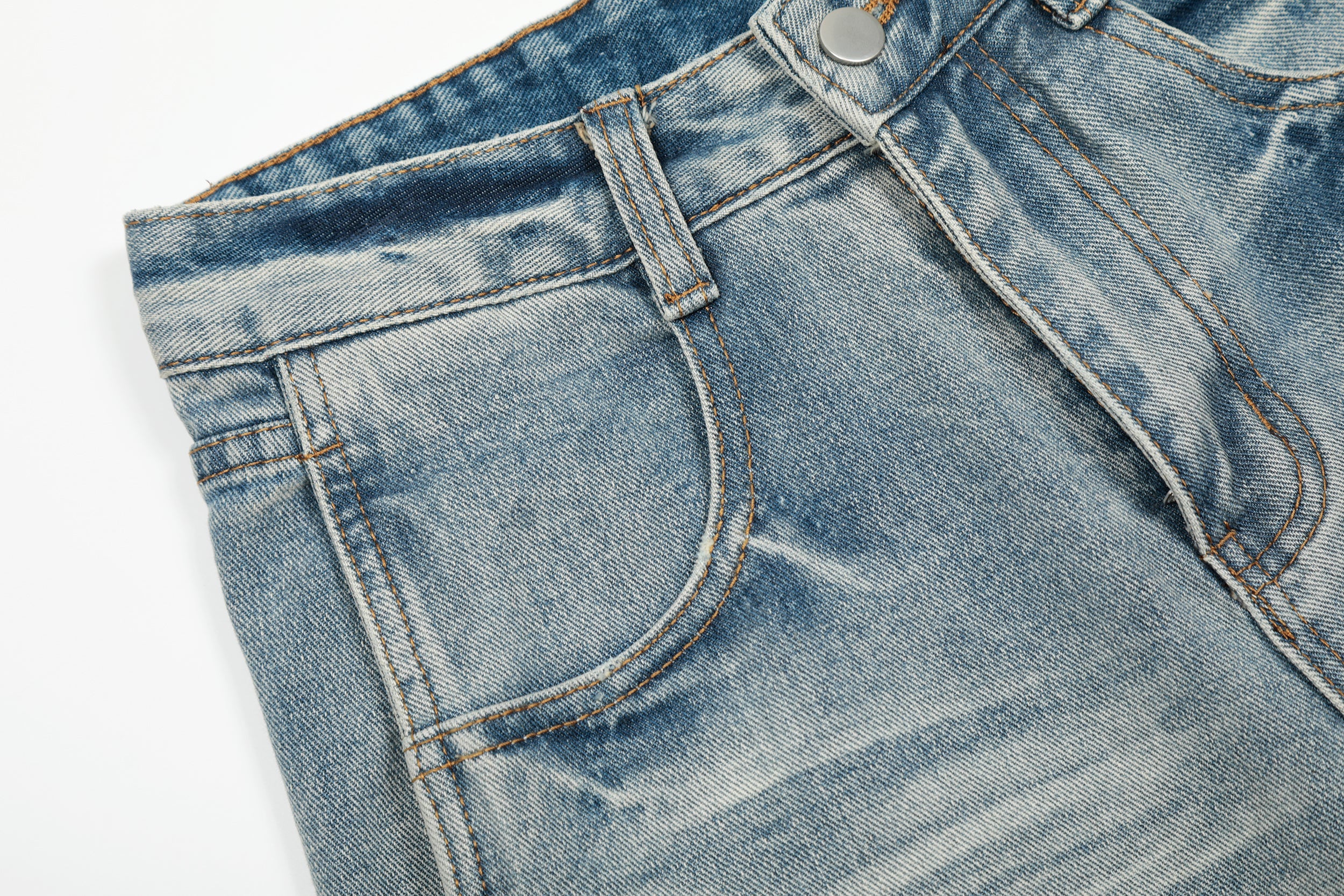 Omirad Vintage Wash Wide-Leg Denim Pants | Oversized Fit