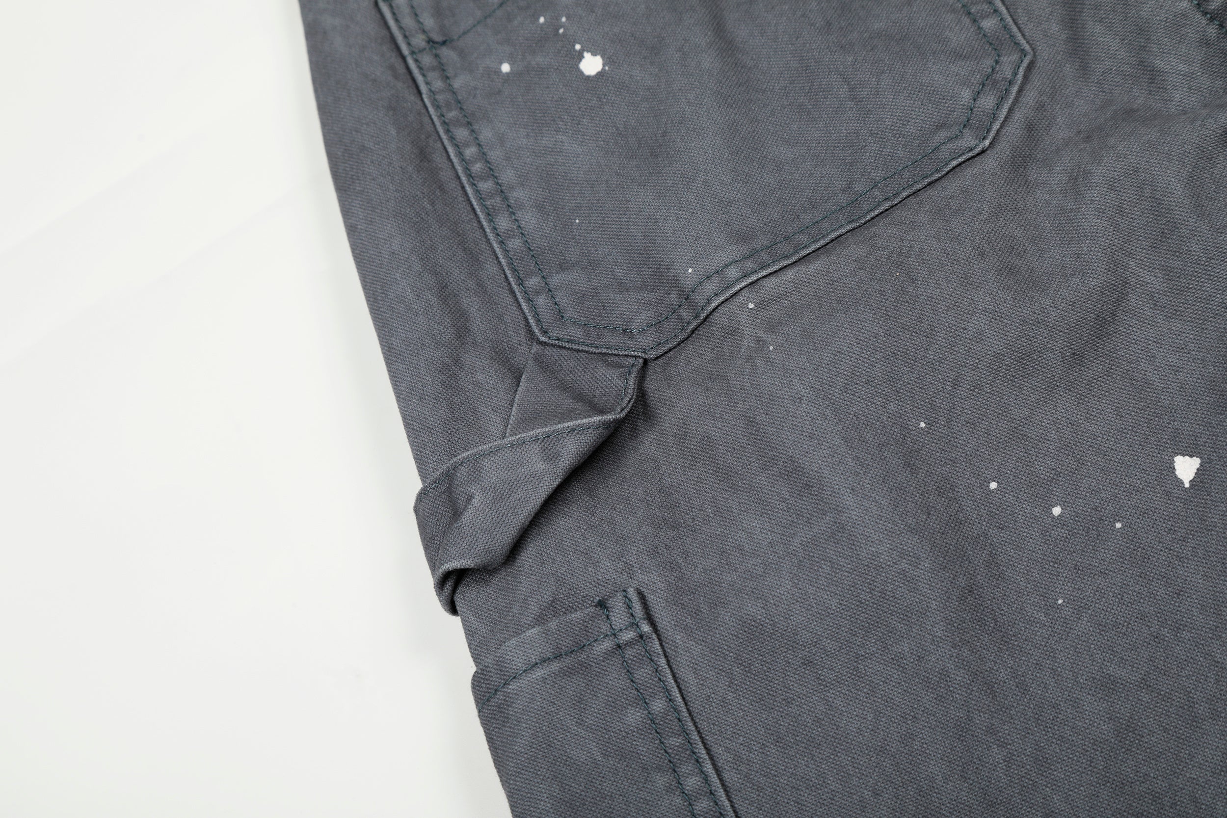 Paint-Splatter Utility Wide-Leg Jeans | Workwear Street Style
