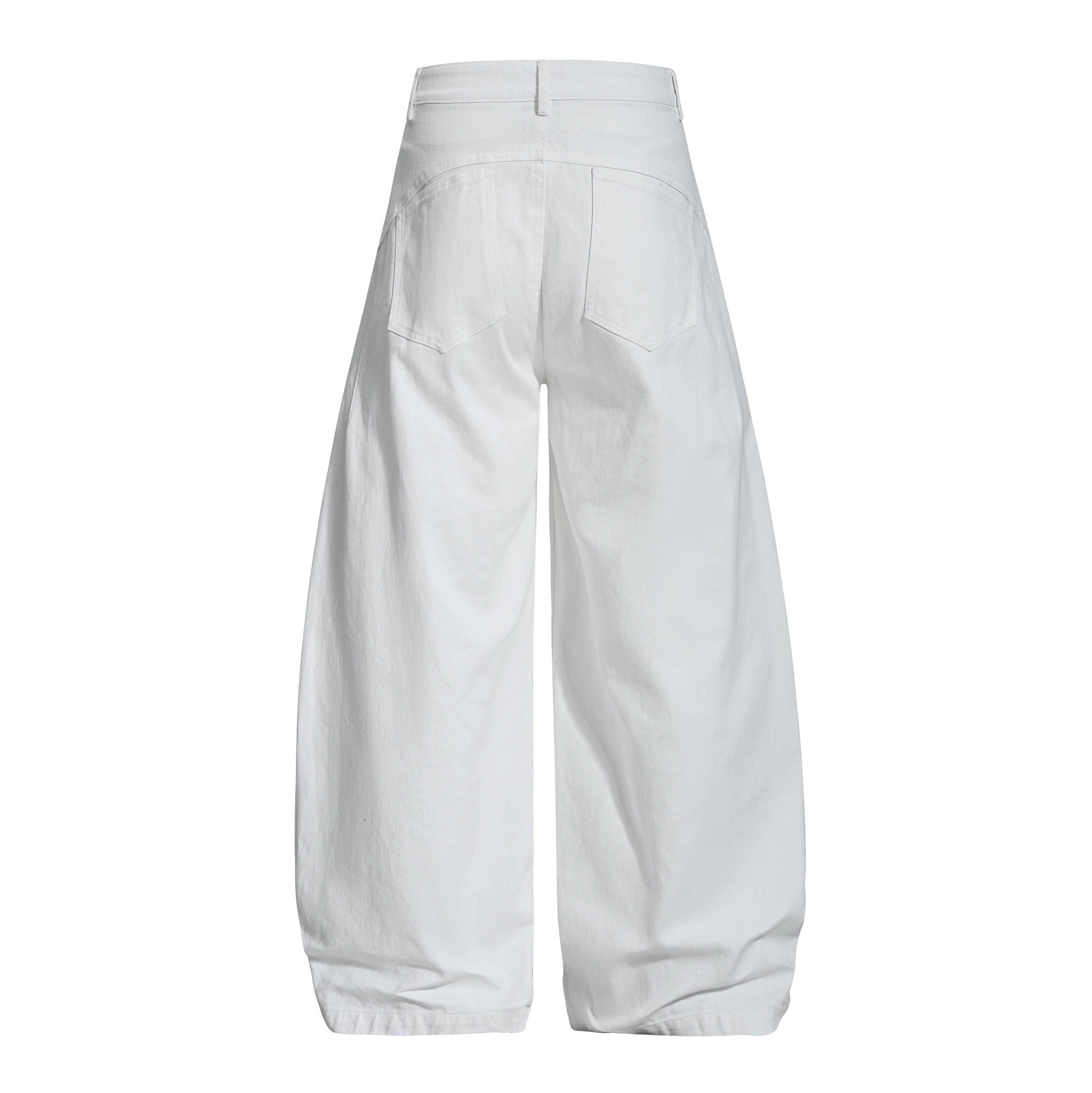 Double-Waist Curved Wide-Leg Pants | Balloon Silhouette