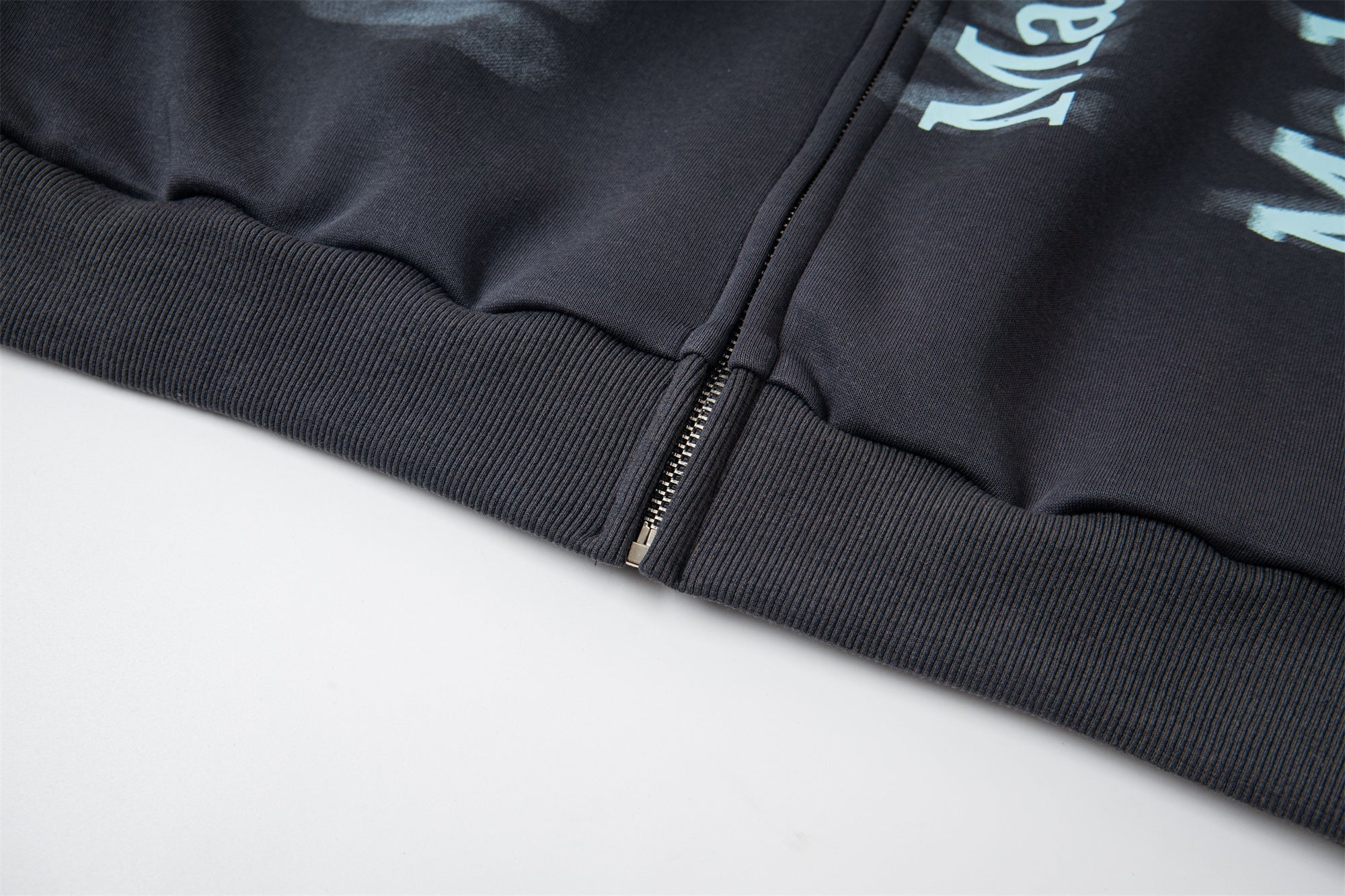 Omirad Gradient Letter Zip Hoodie | Streetwear Statement