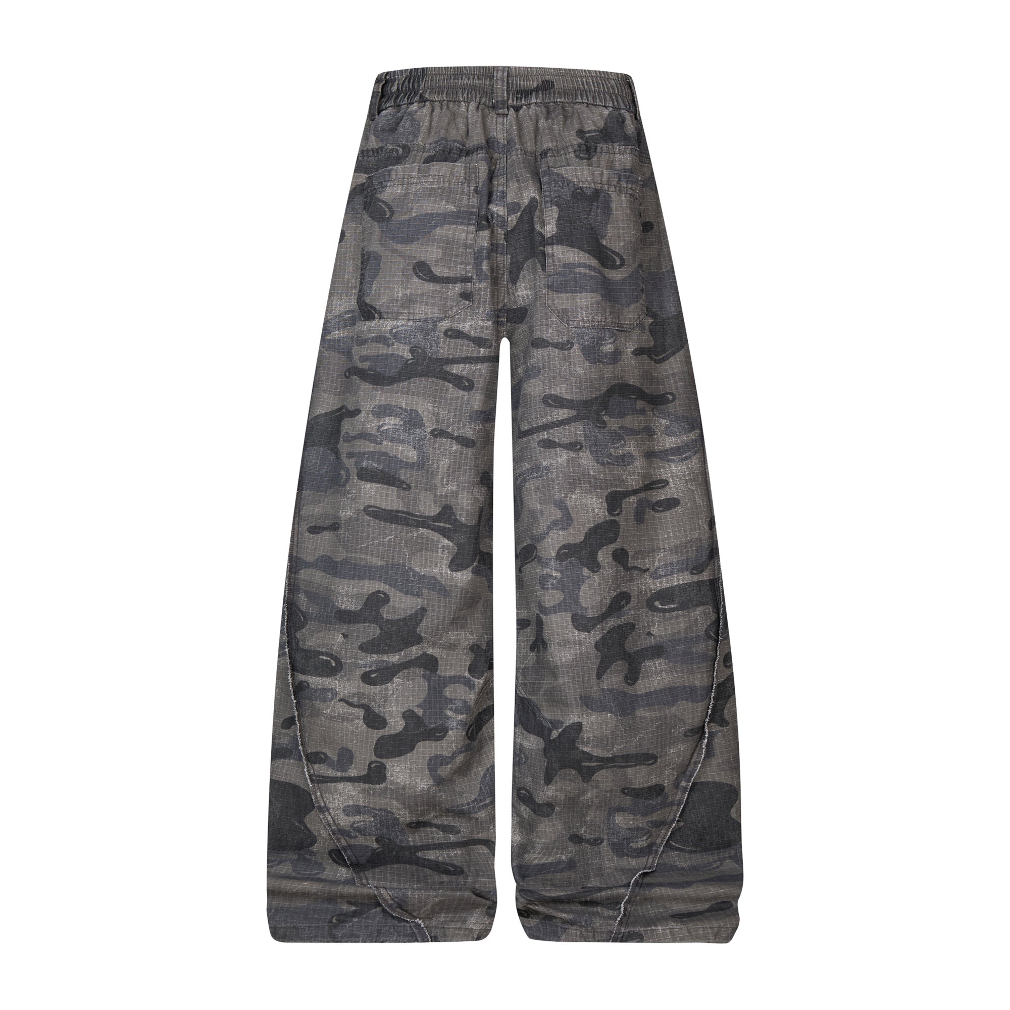 Omirad Dark Camo Wide-Leg Pants | Streetwear Utility Trousers