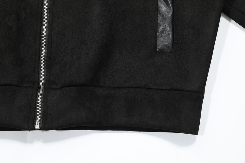 Truth Blazing Flame Mixed-Media Embroidered Hooded Jacket