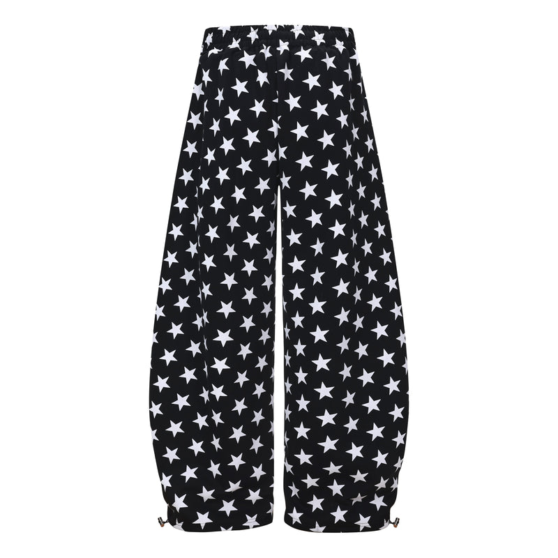 Omirad Star Print Wide-Leg Sweatpants | Y2K Streetwear