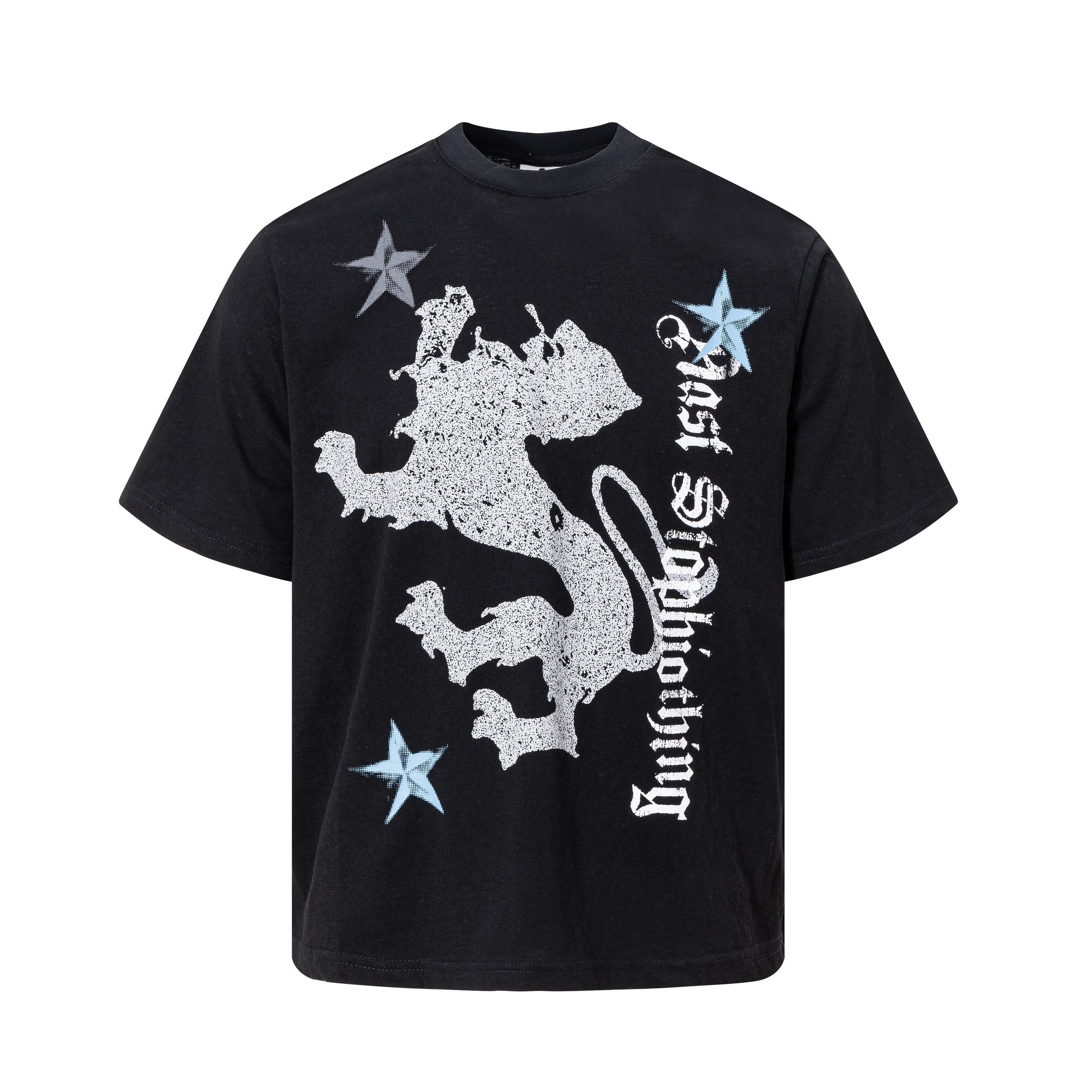 Gothic Lion Oversized Graphic Tee | Y2K Streetwear