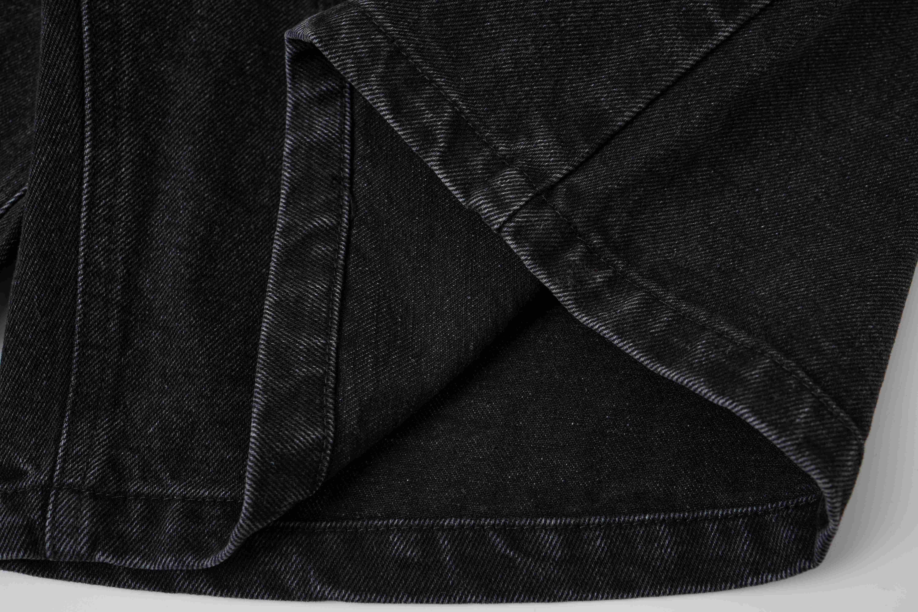 Spiderweb Panel Strap Denim Shorts | Washed Black Streetwear