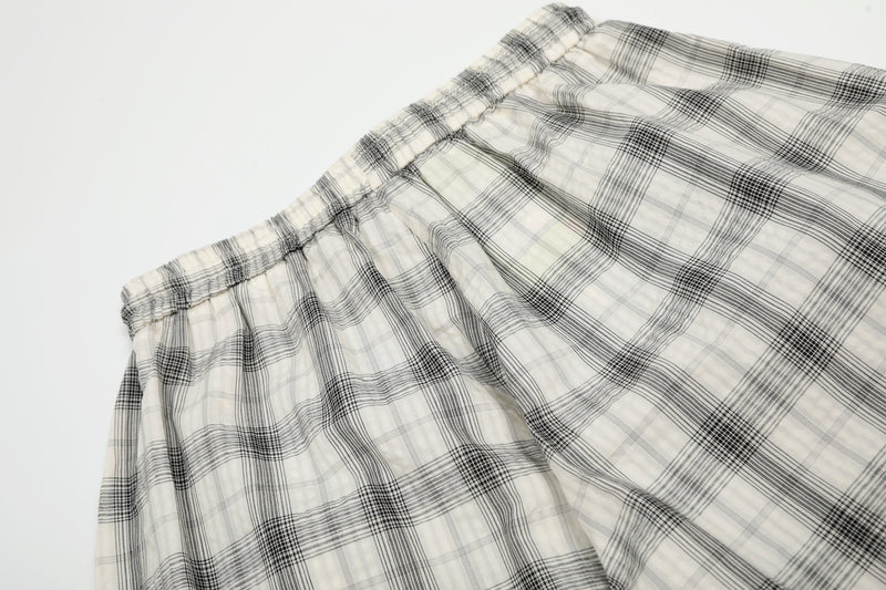 Ruched Plaid Wide-Leg Pants | Oversized Streetwear Bottoms