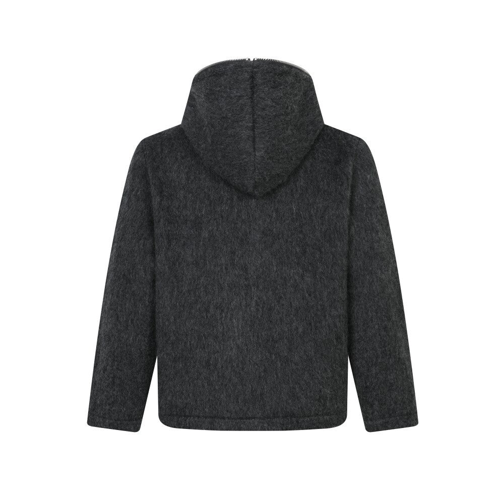 Wool-Blend Zip-Up Hooded Jacket | Minimalist Street-Luxury