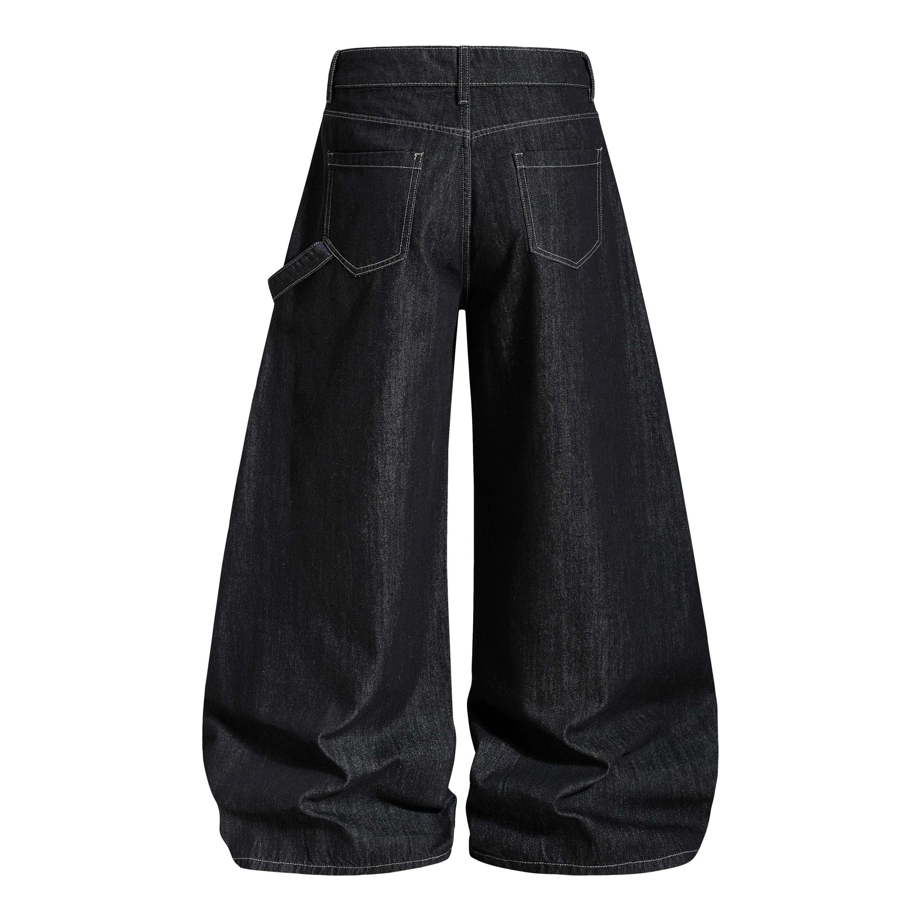 Vintage American Flag Baggy Jeans | Y2K Wide-Leg Denim
