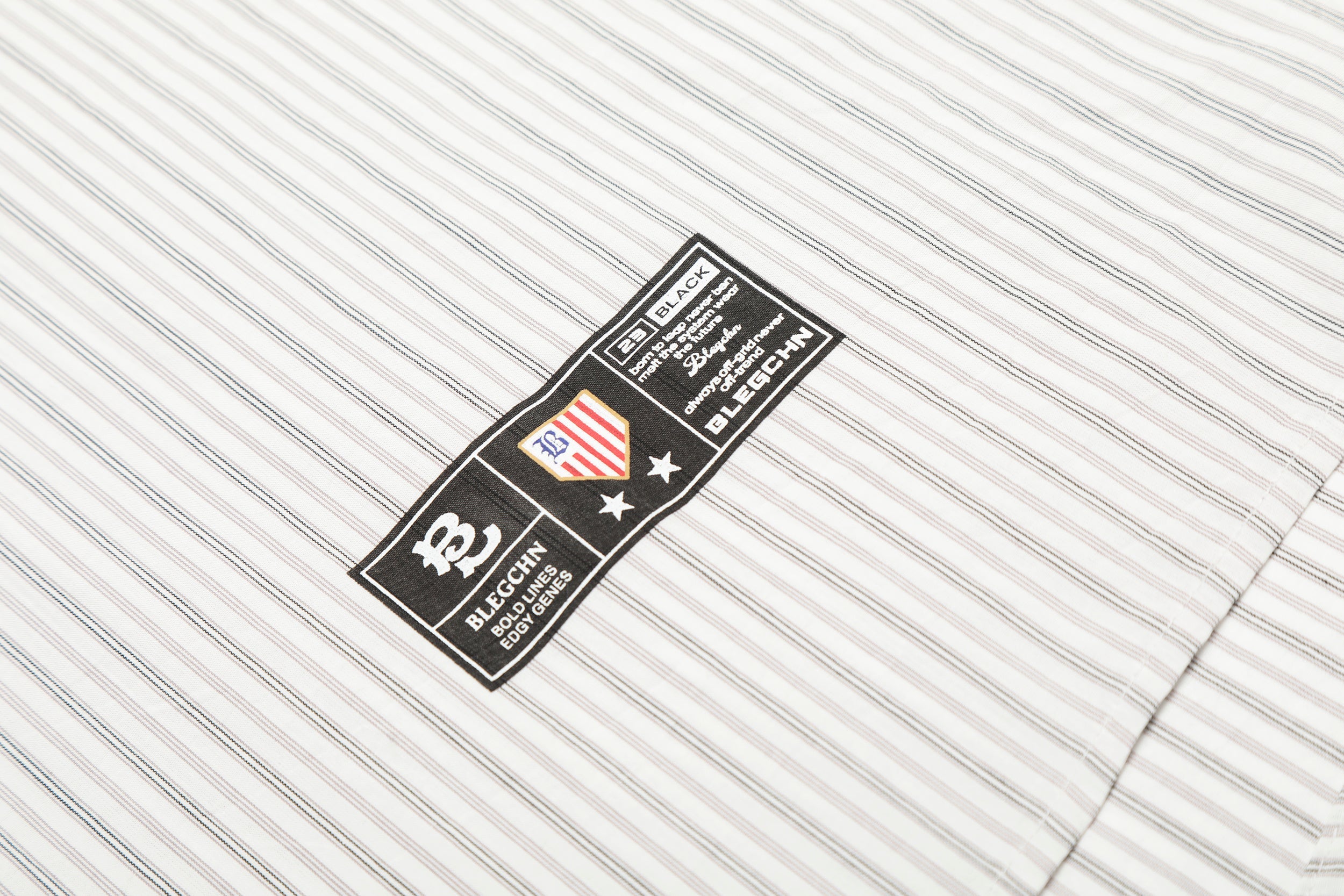 Men's Striped Logo Button-Up Shirt | Vintage Streetwear
