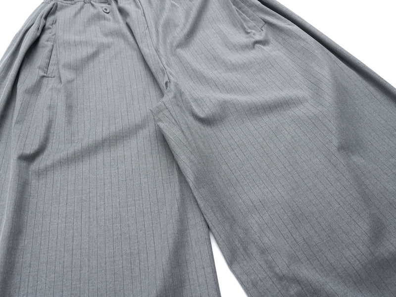 Dual-Button Pinstripe Wide-Leg Trousers | Relaxed Fit