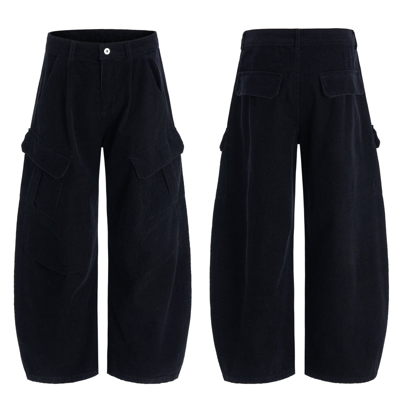 Omirad Corduroy Cargo Wide-Leg Pants | Streetwear Trousers