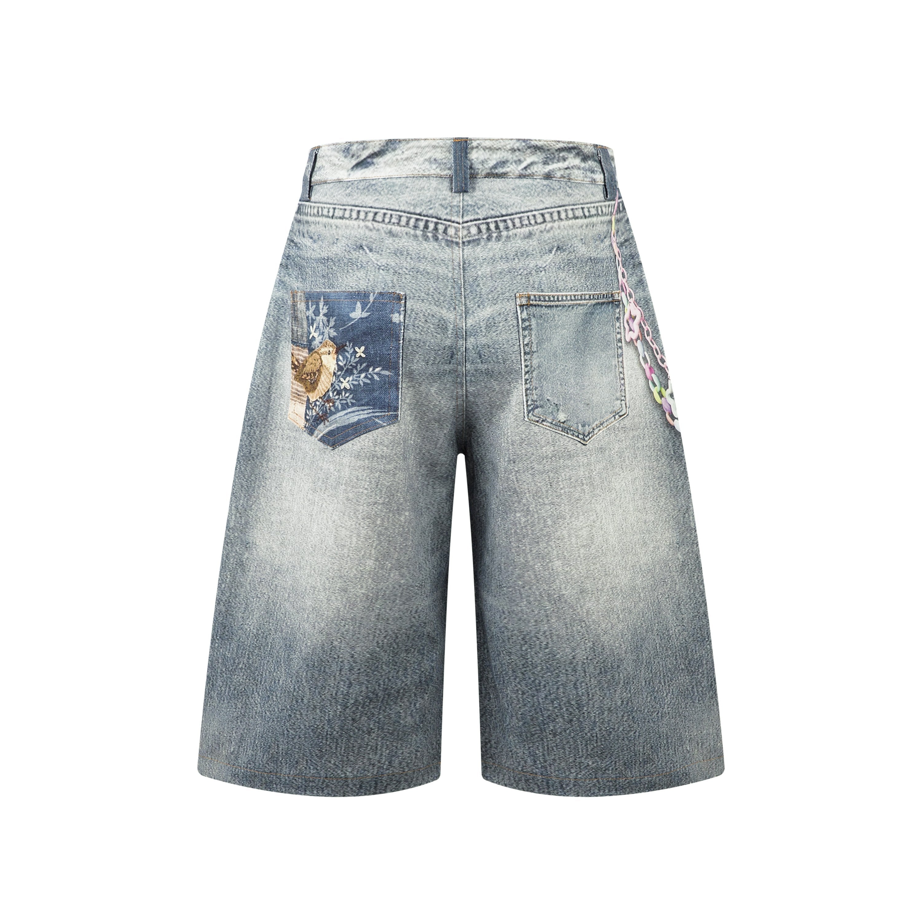 Omirad Vintage Charm Patch Denim Shorts | Streetwear