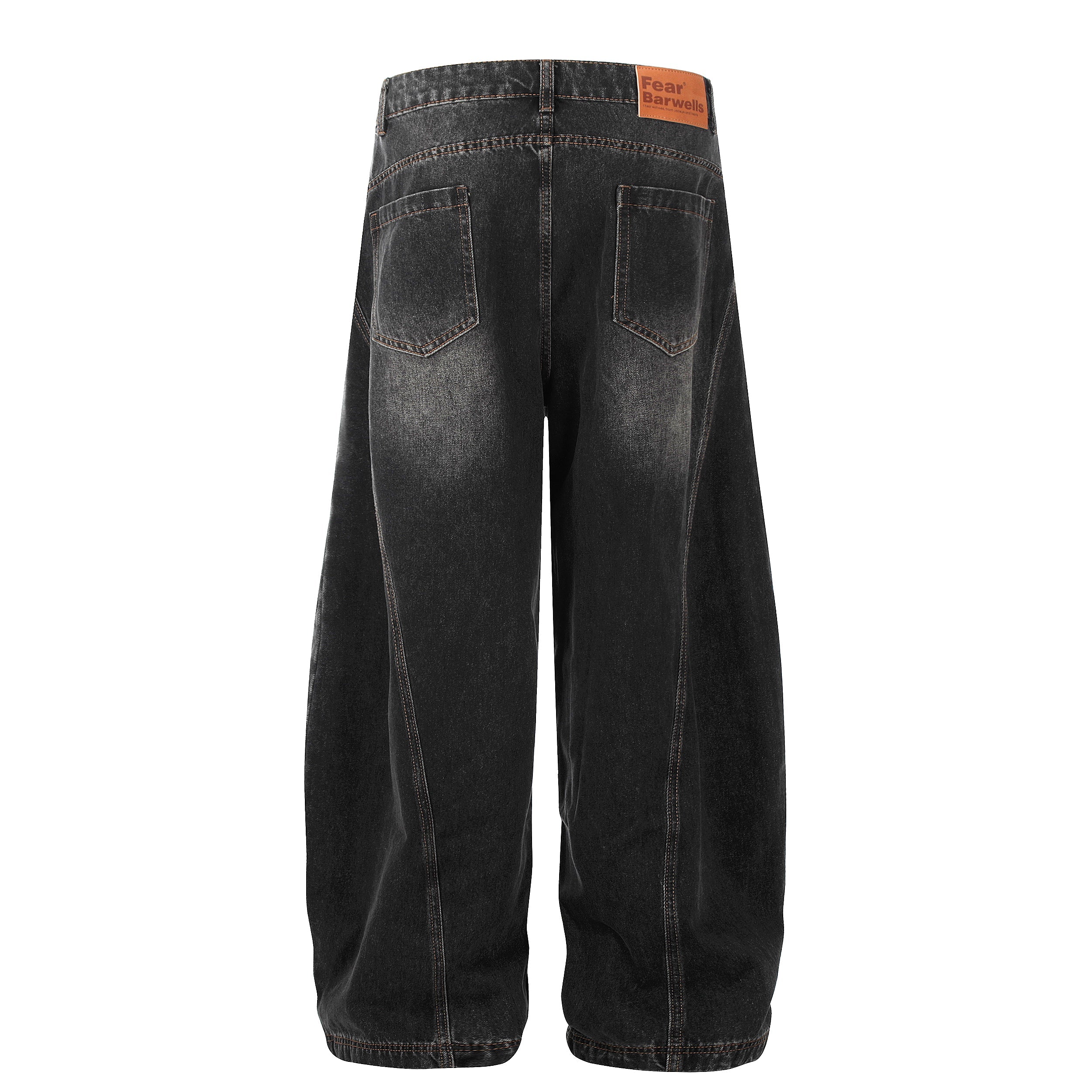 Omirad Vintage Wash Balloon Denim Jeans | Wide Leg Streetwear