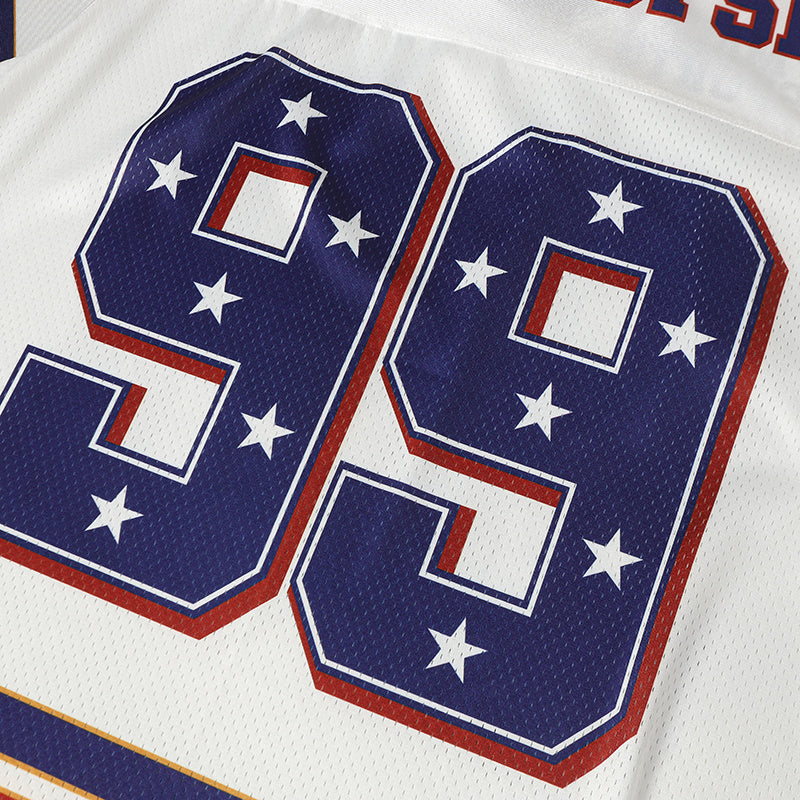 Stars Number Retro Football Jersey | Streetwear Mesh Top