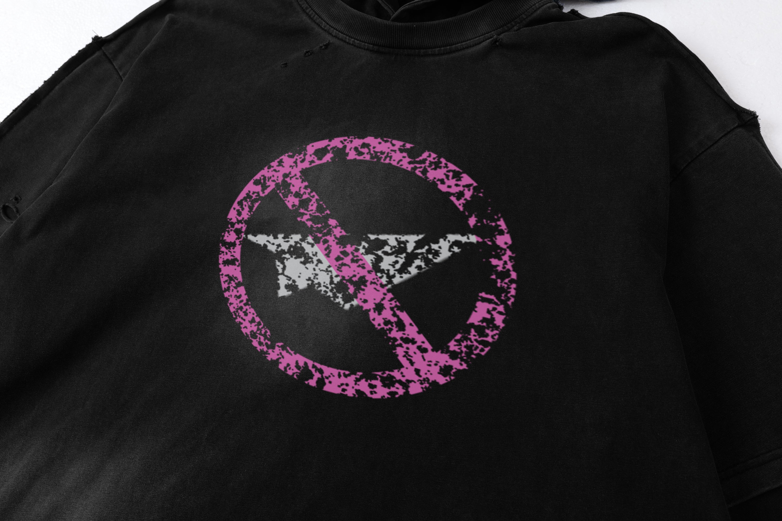Omirad Destroyed Layered Graphic Hoodie Tee | Streetwear