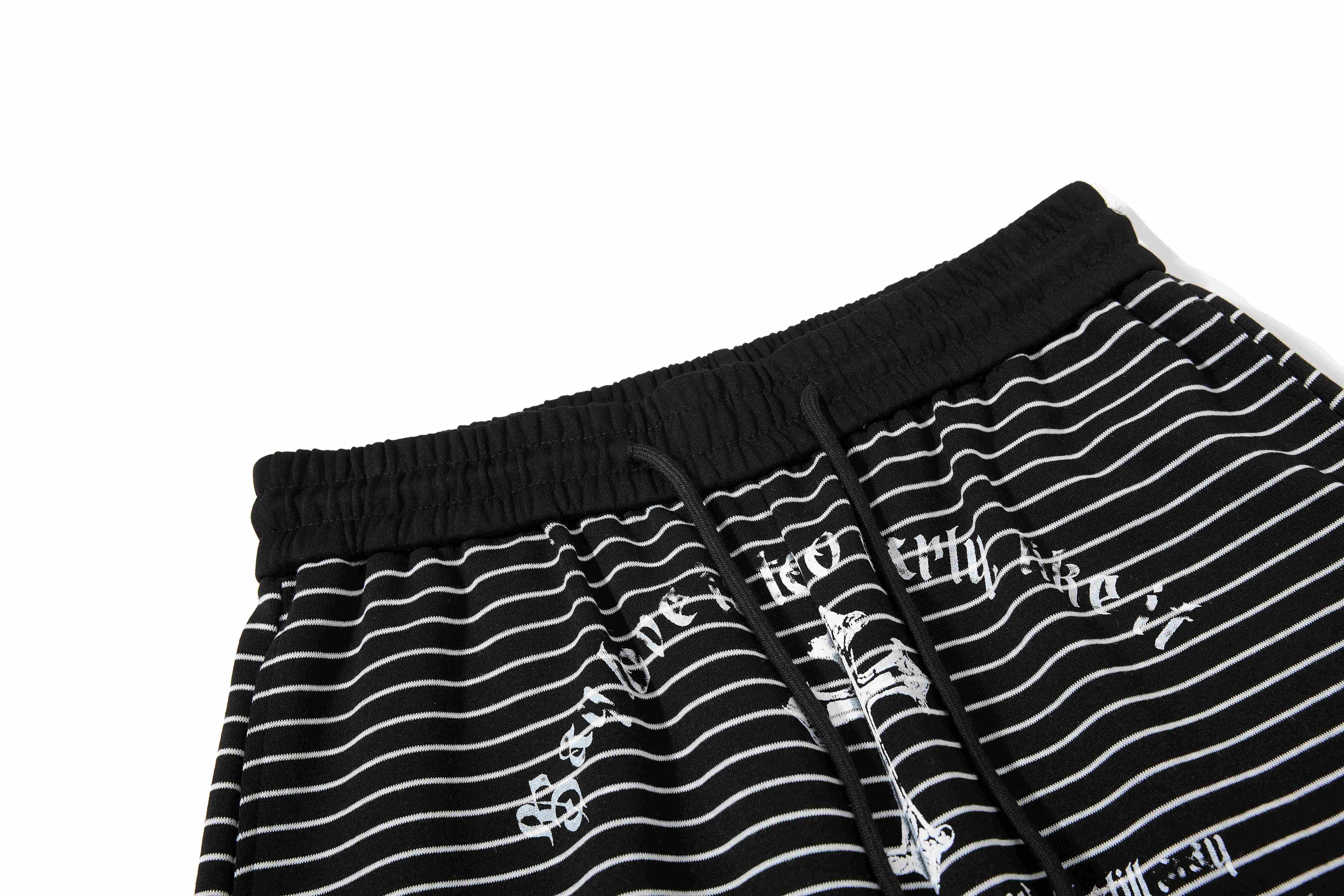 Striped Gothic Draped Wide-Leg Pants | Free Spirit Print