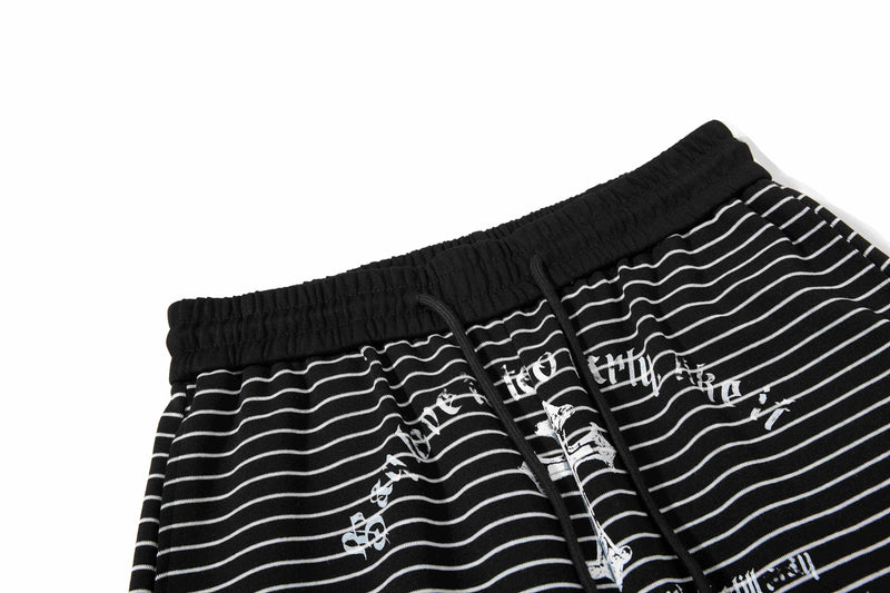Striped Gothic Draped Wide-Leg Pants | Free Spirit Print