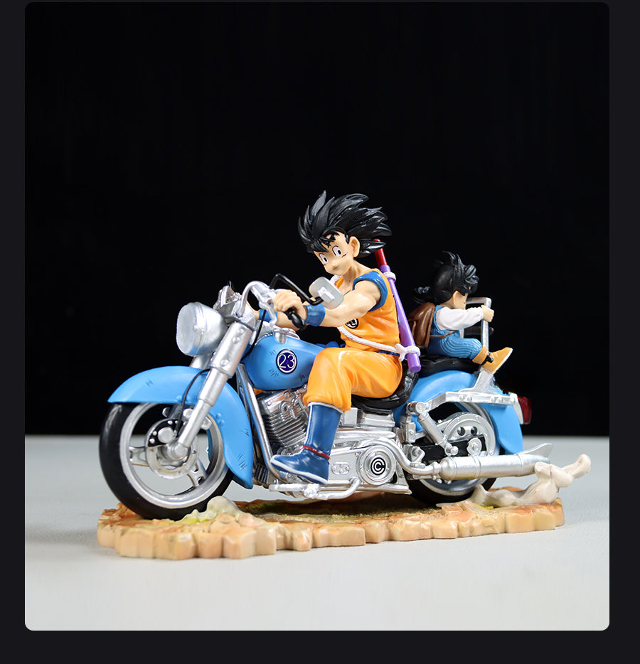 Dragon Ball Z Goku Motorcycle Figure – 16cm, 0.6kg – Red/Blue Options