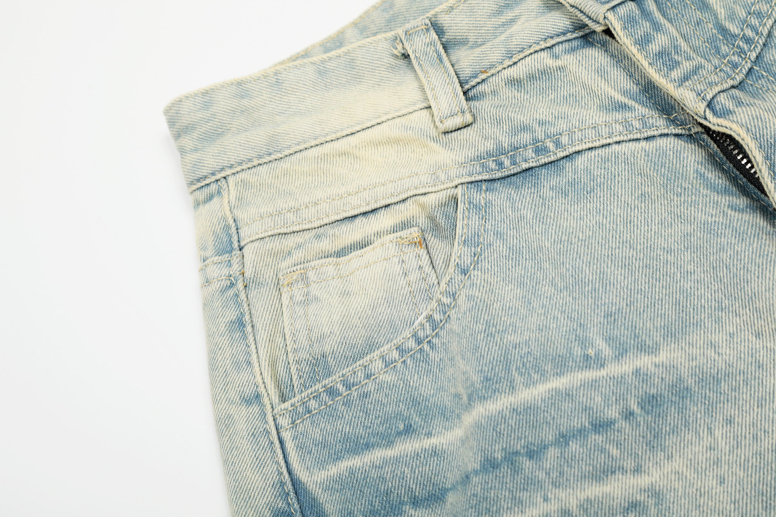 Omirad Creased-Wash Balloon Jeans | Wide Leg Denim