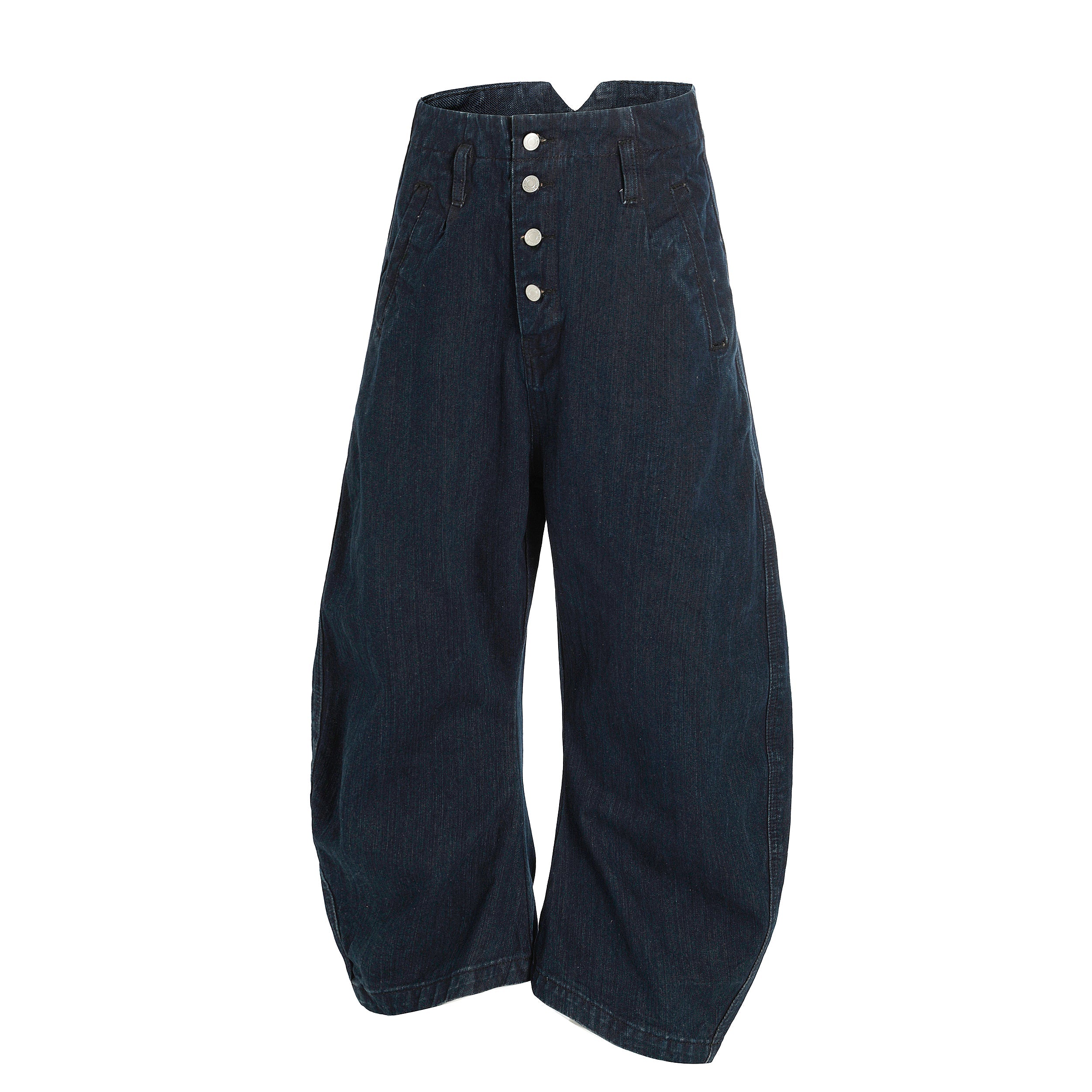 Omirad Split-Waist Wide-Leg Denim Jeans | Dark Wash