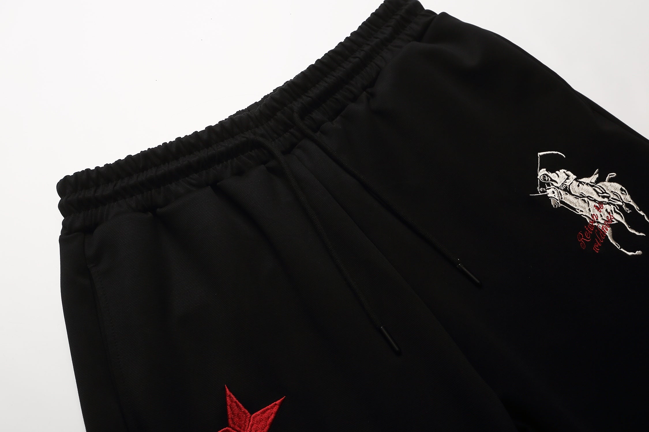 Omirad Star Embroidery Wide-Leg Sweatpants | Unisex Streetwear
