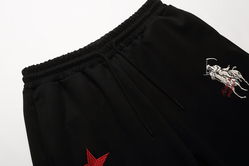 Omirad Star Embroidery Wide-Leg Sweatpants | Unisex Streetwear