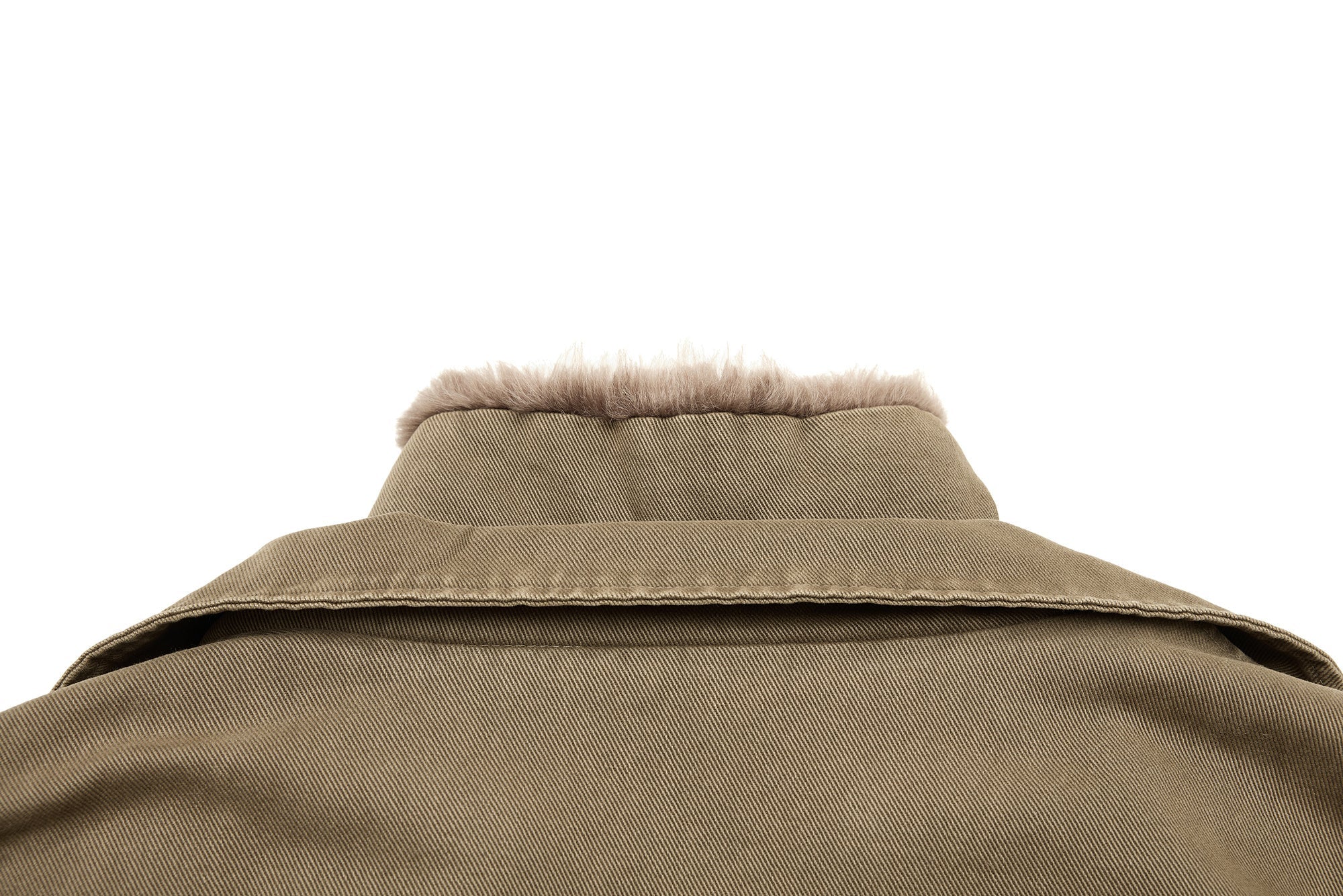 Omirad Layered Utility Bomber Jacket with Faux Fur Collar