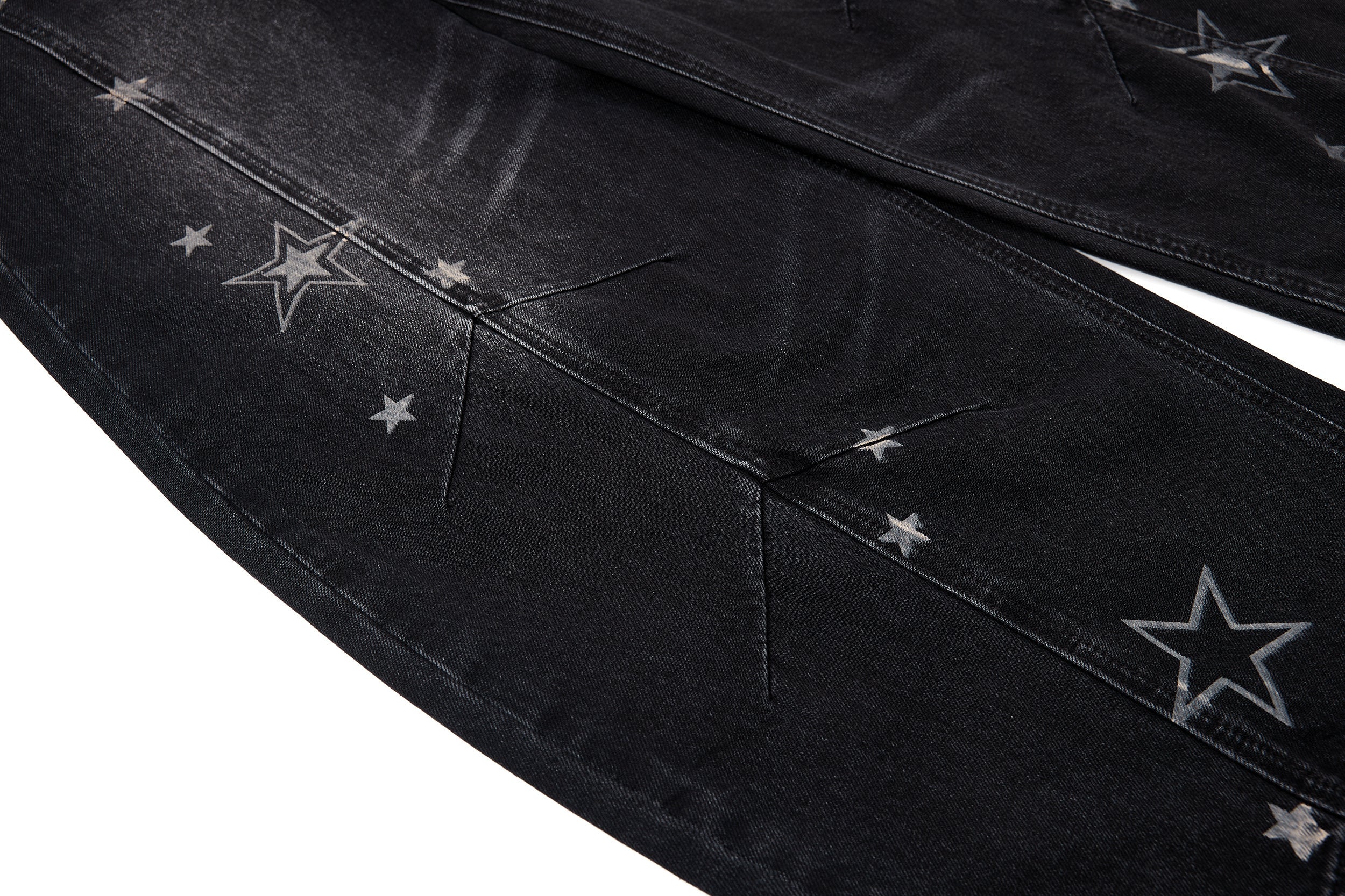 Omirad Star Washed Barrel Jeans | Wide Leg Streetwear Denim