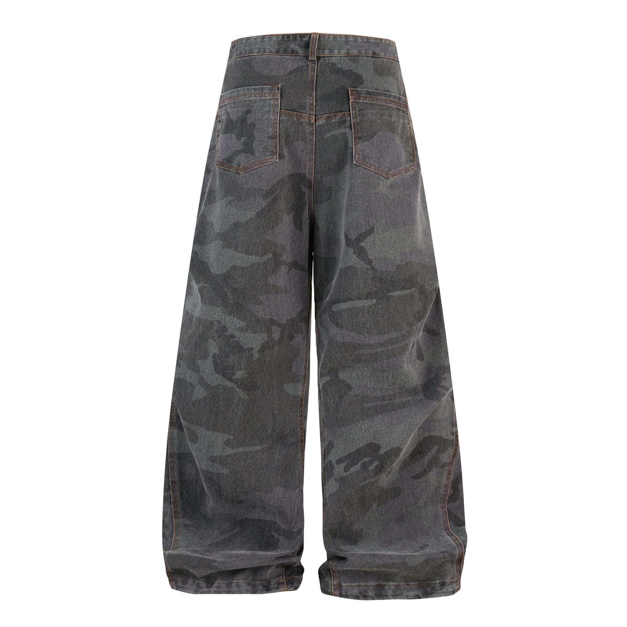 Omirad Desert Camo Barrel Jeans | Wide Leg Streetwear Pants