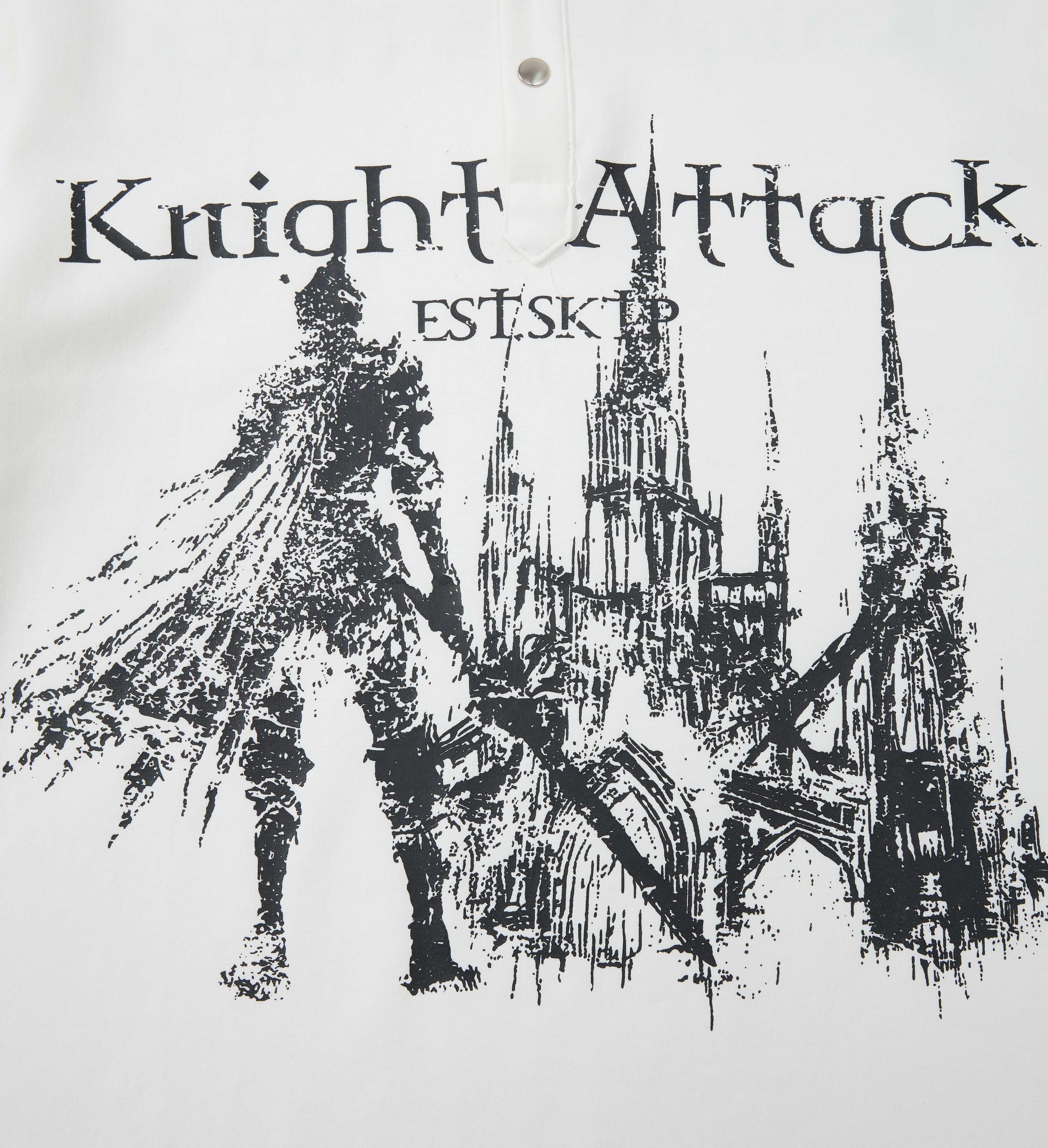 Omirad Knight Attack Graphic Polo Tee | Medieval Streetwear