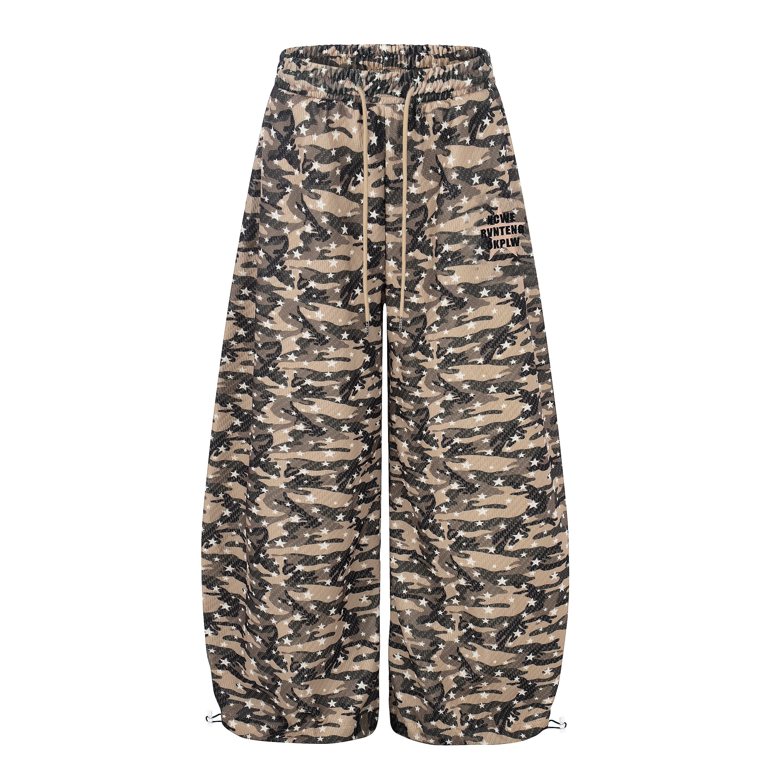 Omirad Desert Camo Star Wide-Leg Sweatpants | Y2K Streetwear