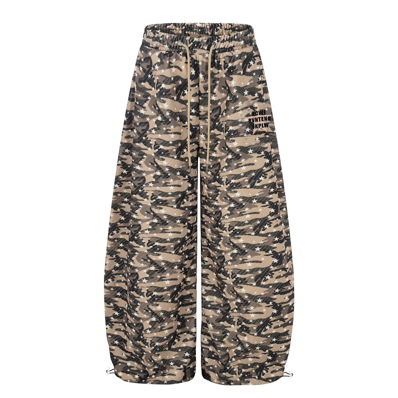 Omirad Desert Camo Star Wide-Leg Sweatpants | Y2K Streetwear